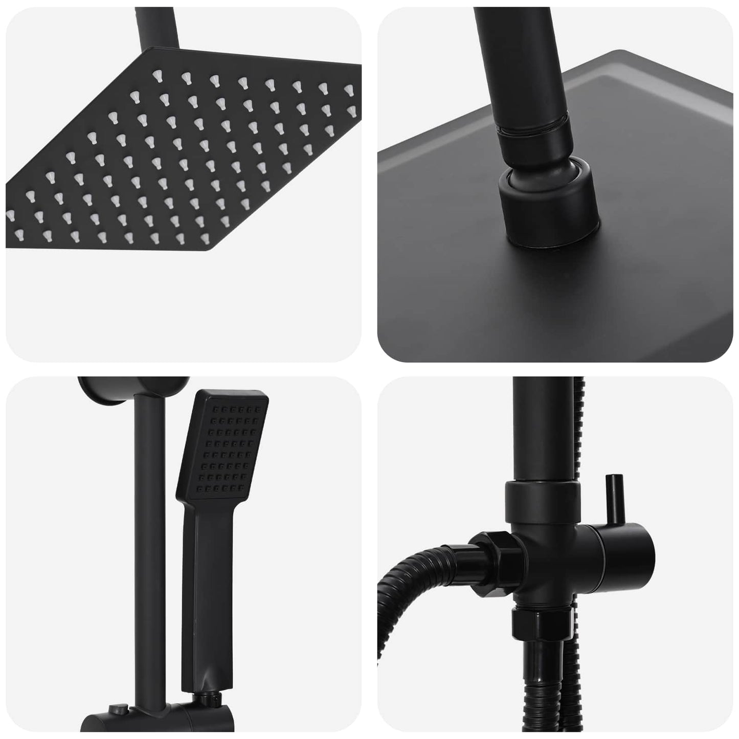 Douche systeem Zwart 47 x 20 x 95 cm Roestvrij staal