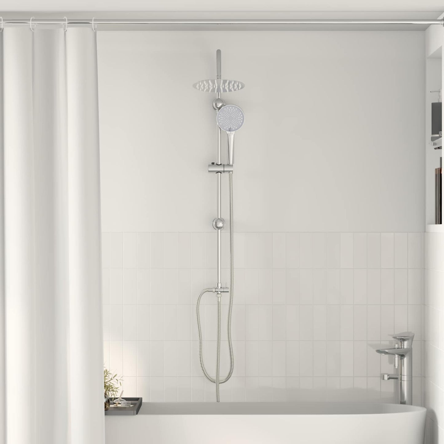 Douche systeem Zilver 47 x 20 x 95 cm Roestvrij staal is nu te koop bij PeponiXL, paradijselijk wonen!