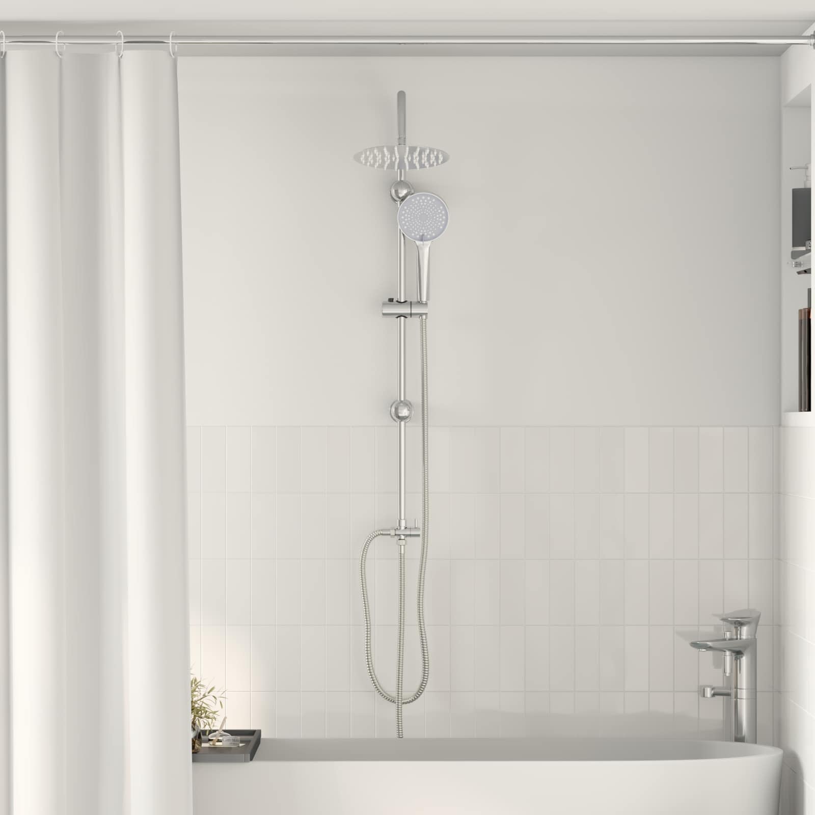 Douche systeem Zilver 47 x 20 x 95 cm Roestvrij staal is nu te koop bij PeponiXL, paradijselijk wonen!