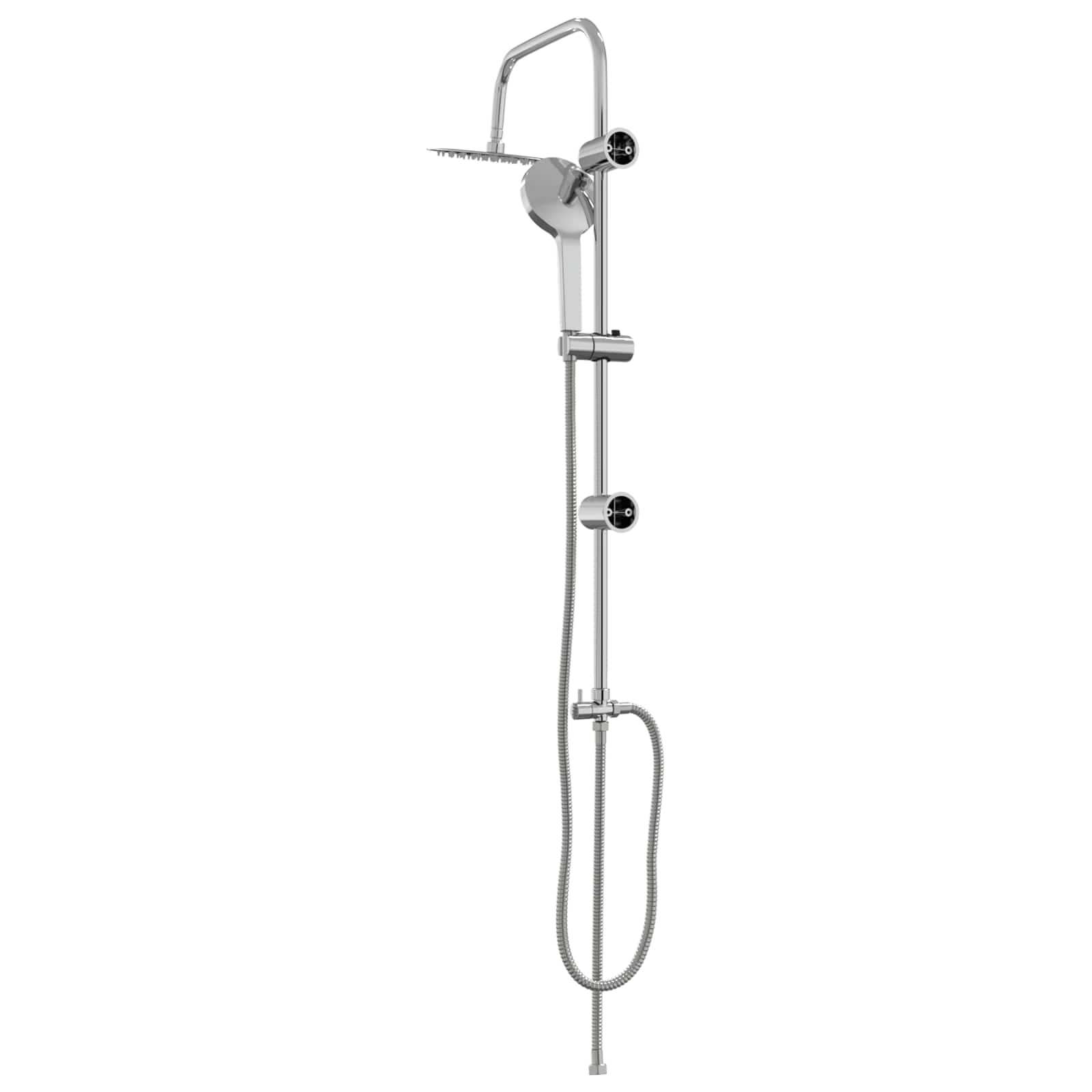 Douche systeem Zilver 47 x 20 x 95 cm Roestvrij staal is nu te koop bij PeponiXL, paradijselijk wonen!