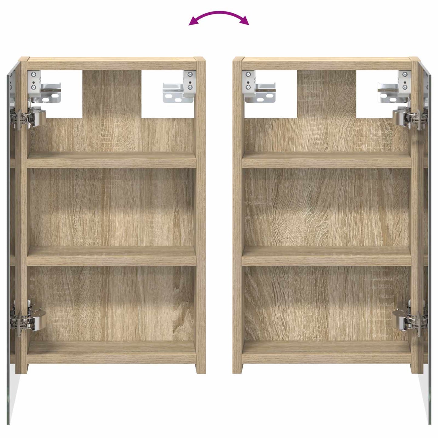 Badkamer spiegelkast met plank Sonoma Eiken 30 x 10,5 x 50 cm is nu te koop bij PeponiXL, paradijselijk wonen!