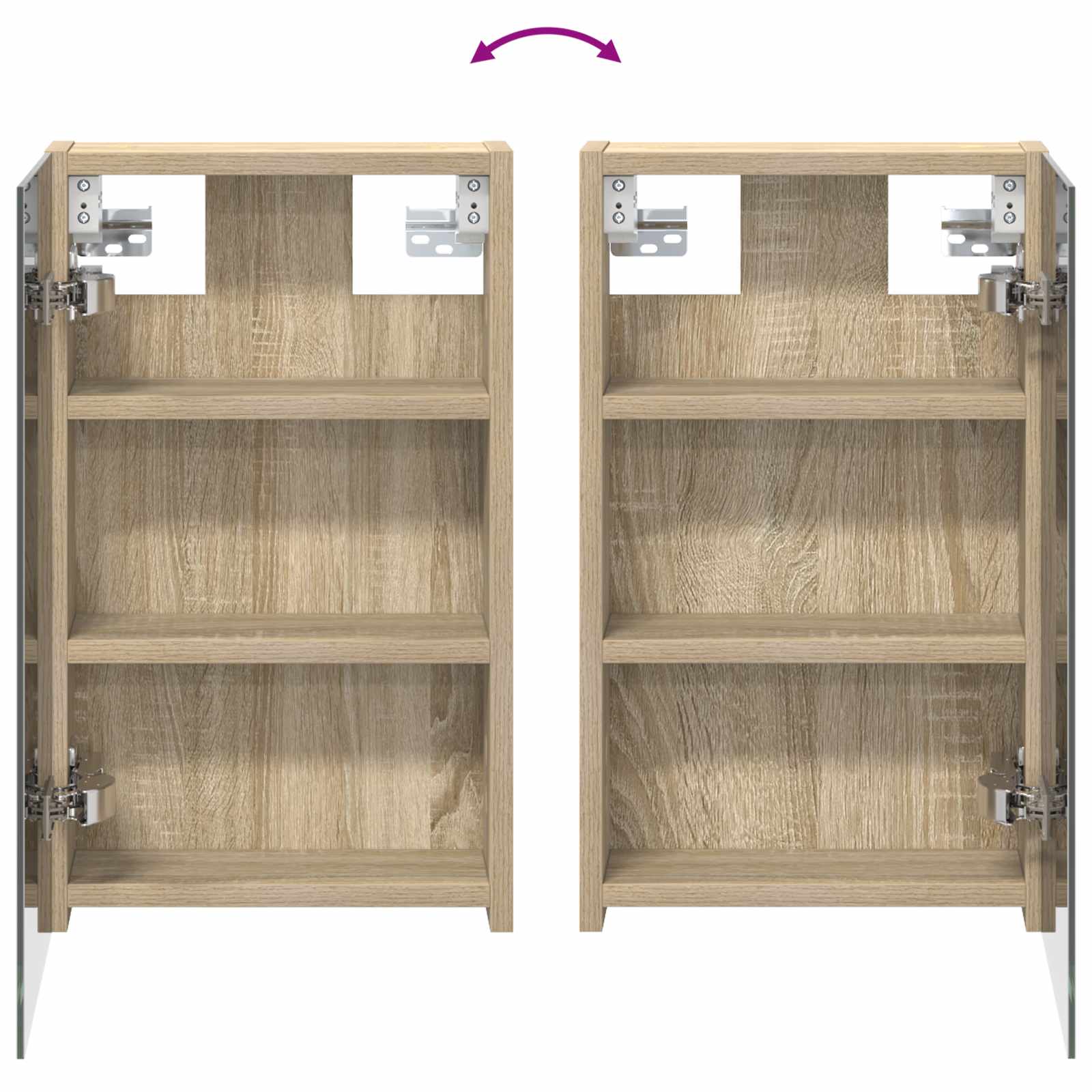 Badkamer spiegelkast met plank Sonoma Eiken 30 x 10,5 x 50 cm is nu te koop bij PeponiXL, paradijselijk wonen!
