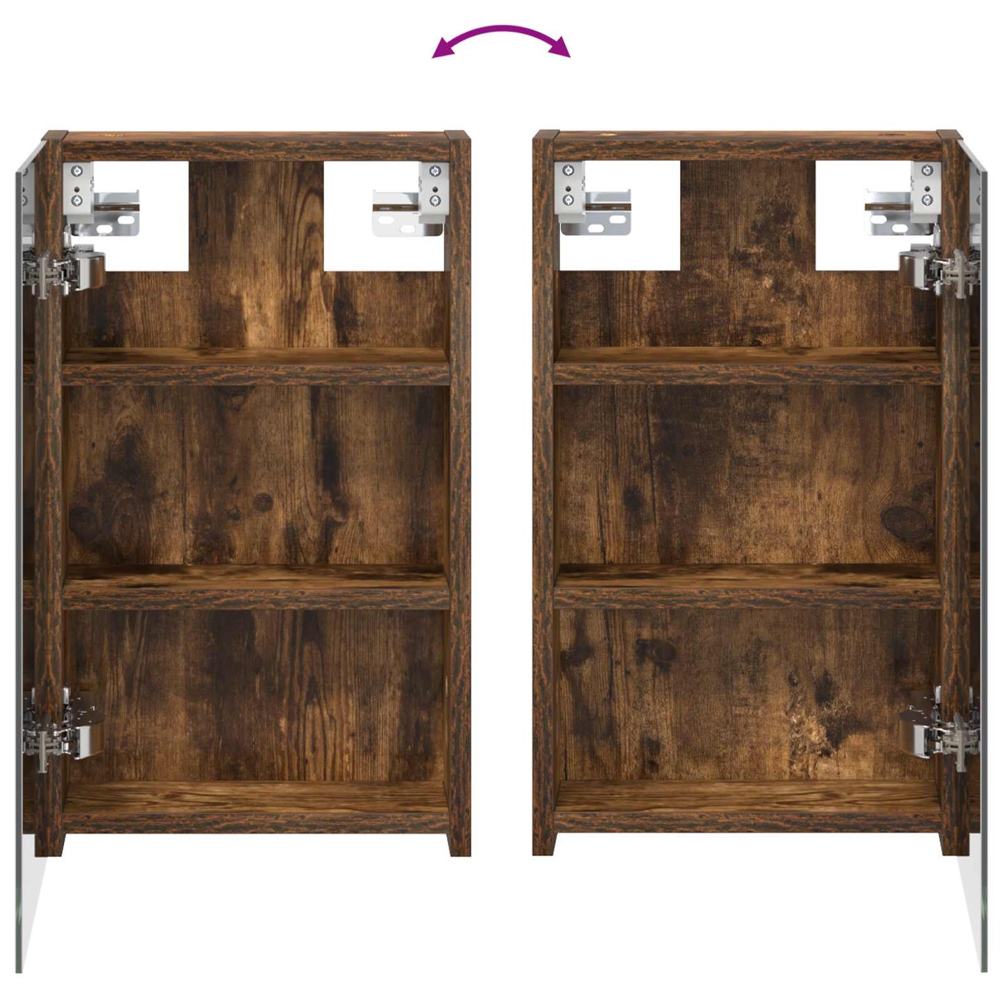 Badkamer spiegelkast met plank Gerookt eiken 30 x 10,5 x 50 cm is nu te koop bij PeponiXL, paradijselijk wonen!
