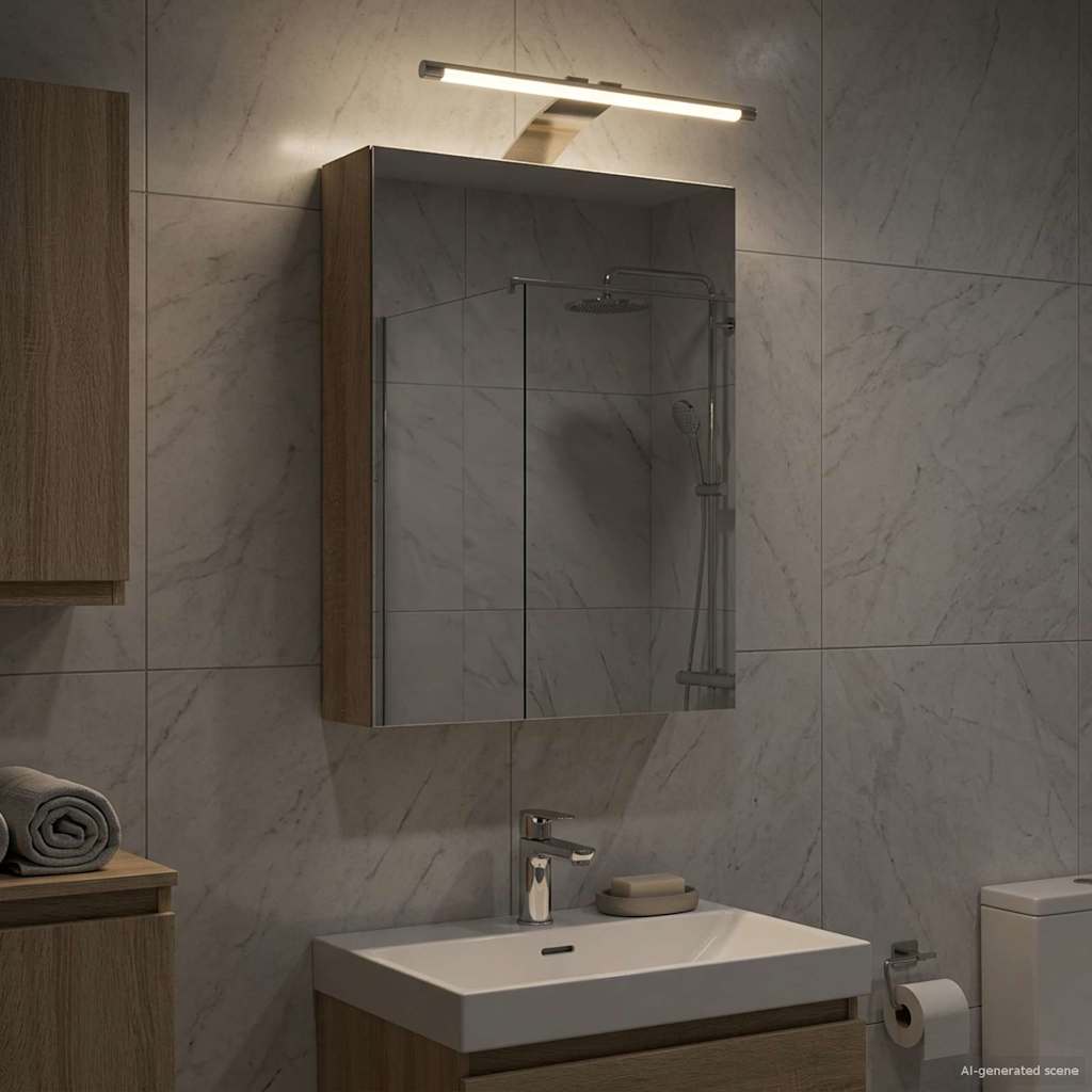 Badkamer spiegelkast met plank Sonoma Eiken 30 x 10,5 x 50 cm is nu te koop bij PeponiXL, paradijselijk wonen!