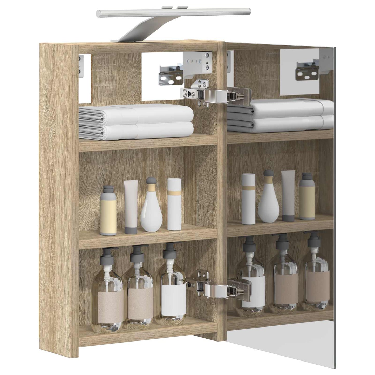 Badkamer spiegelkast met plank Sonoma Eiken 30 x 10,5 x 50 cm is nu te koop bij PeponiXL, paradijselijk wonen!