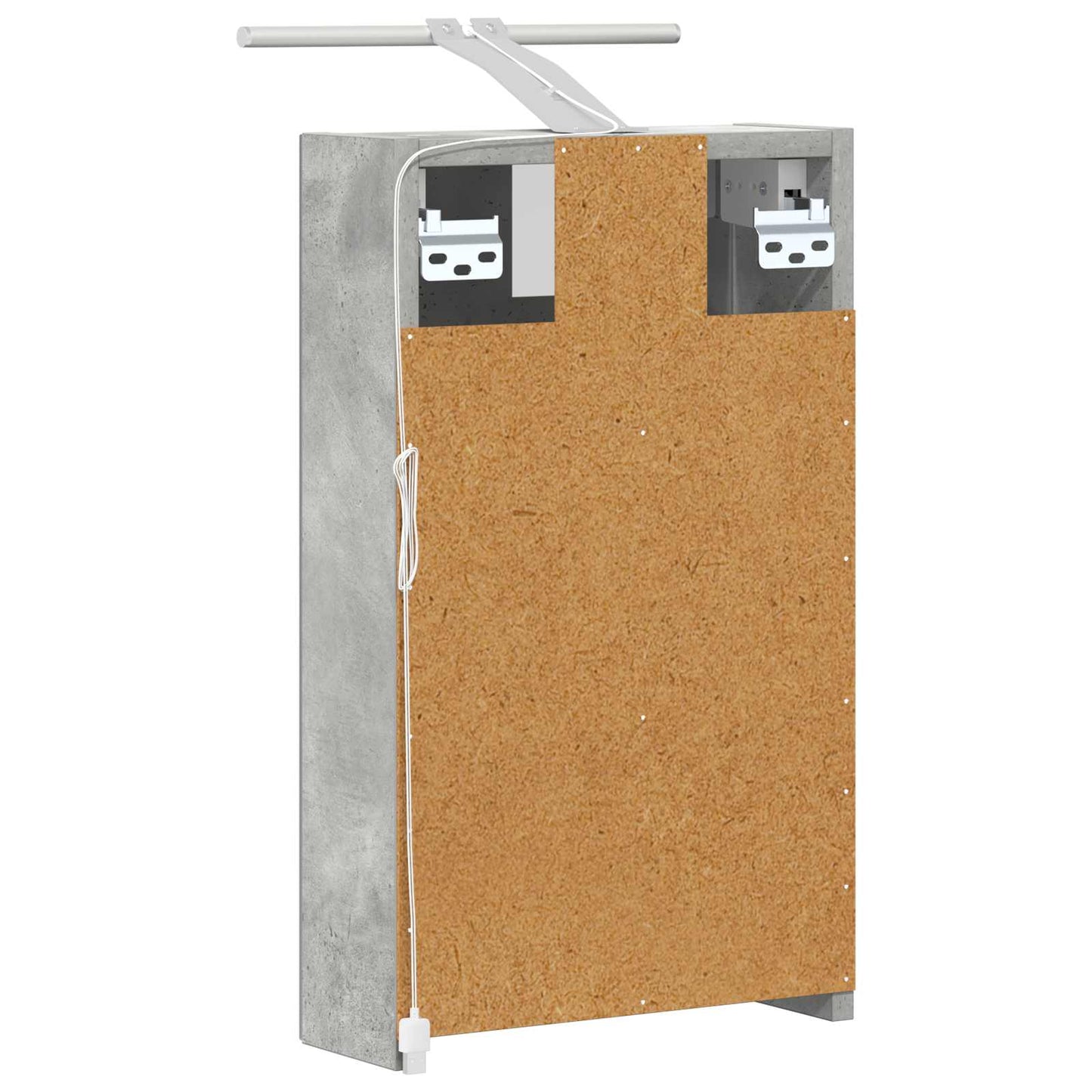 Badkamer spiegelkast Beton Grijs 30 x 10,5 x 50 cm Bewerkt hout is nu te koop bij PeponiXL, paradijselijk wonen!