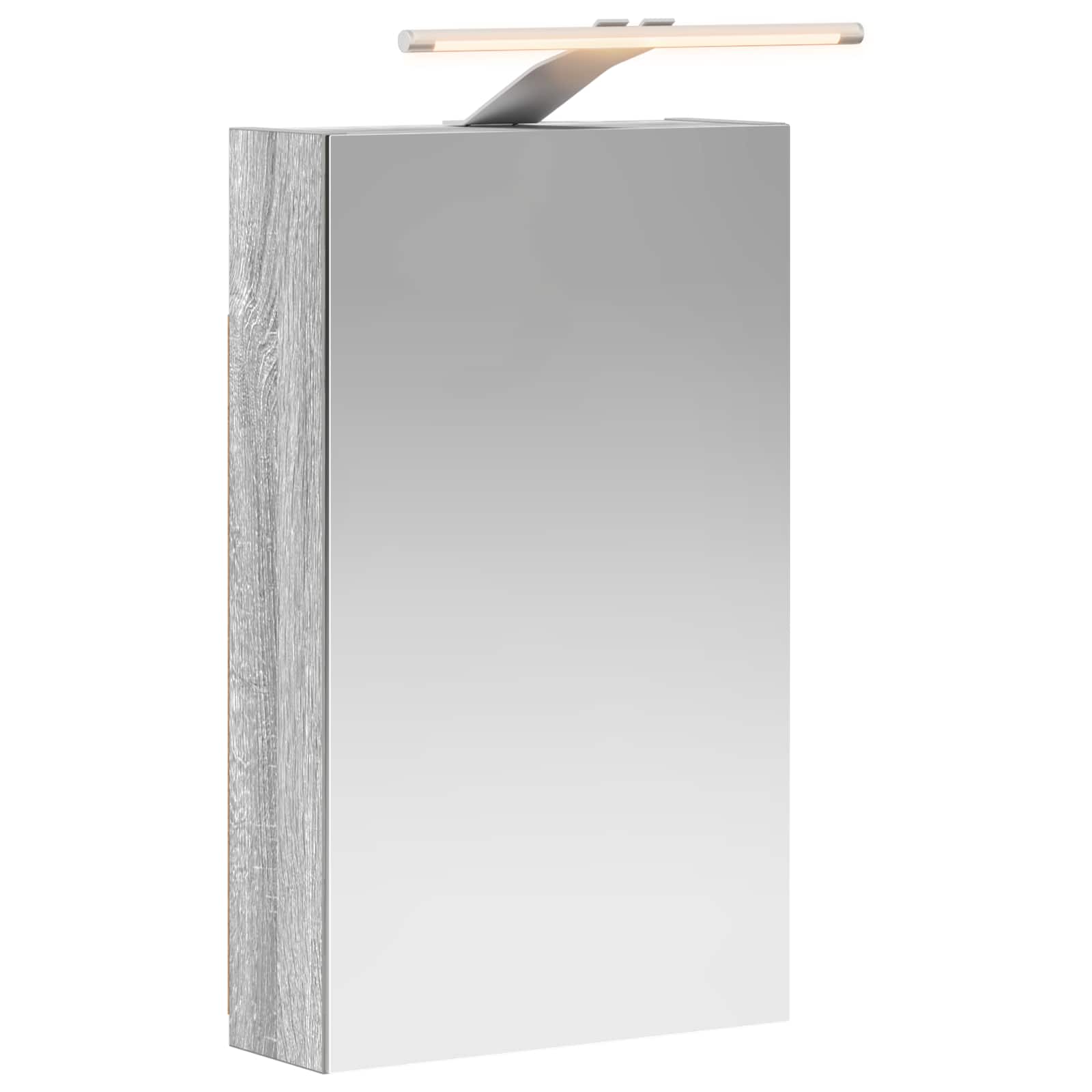 Badkamer spiegelkast met plank Grijs Sonoma 30 x 10,5 x 50 cm is nu te koop bij PeponiXL, paradijselijk wonen!