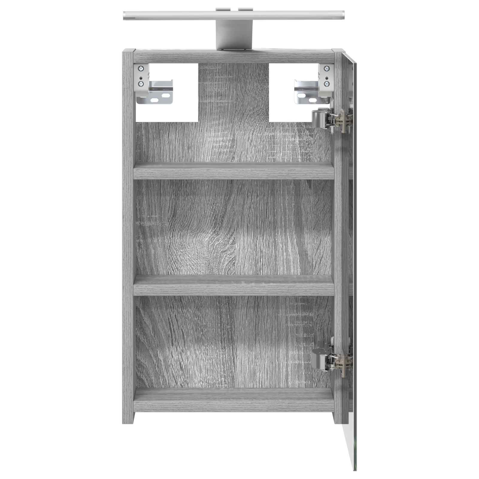 Badkamer spiegelkast met plank Grijs Sonoma 30 x 10,5 x 50 cm is nu te koop bij PeponiXL, paradijselijk wonen!