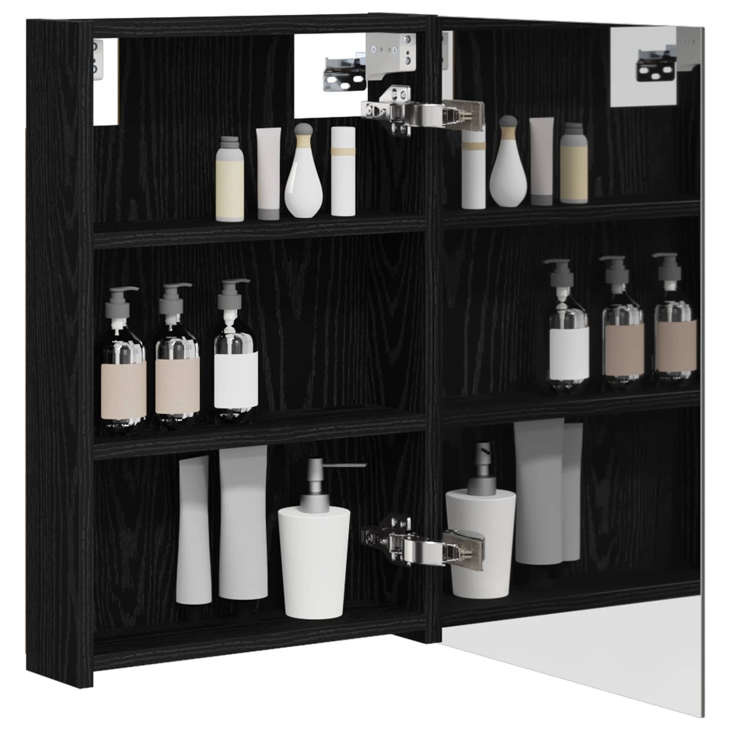 Badkamer spiegelkast met plank Zwart Eiken 40 x 10,5 x 60,5 cm is nu te koop bij PeponiXL, paradijselijk wonen!