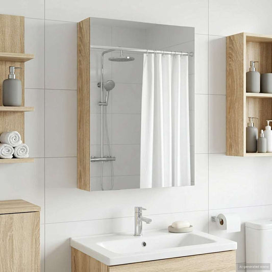 Badkamer spiegelkast met plank Sonoma Eiken 40 x 10,5 x 60,5 cm is nu te koop bij PeponiXL, paradijselijk wonen!