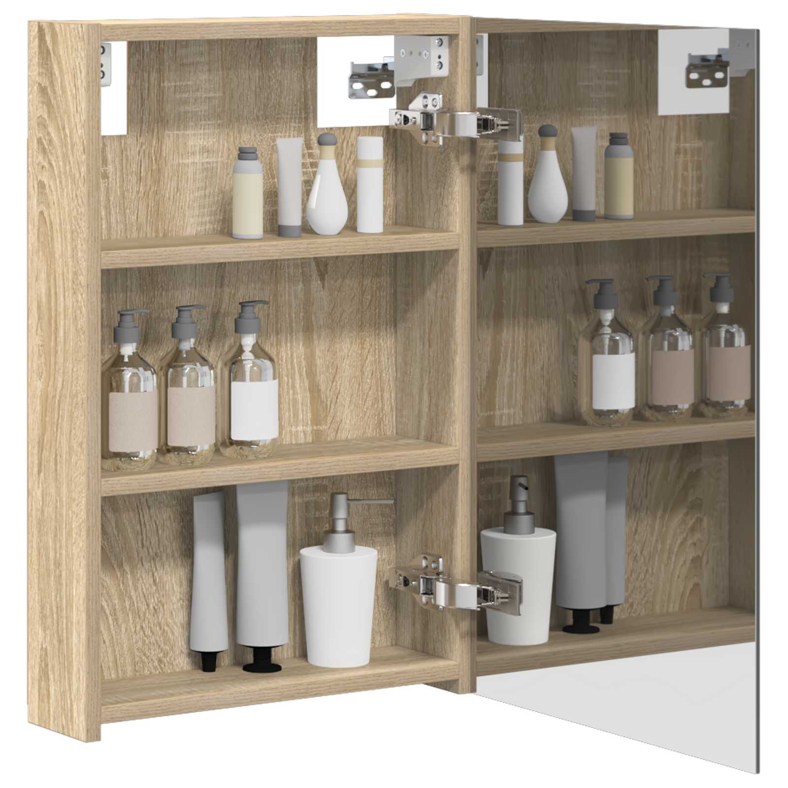Badkamer spiegelkast met plank Sonoma Eiken 40 x 10,5 x 60,5 cm is nu te koop bij PeponiXL, paradijselijk wonen!