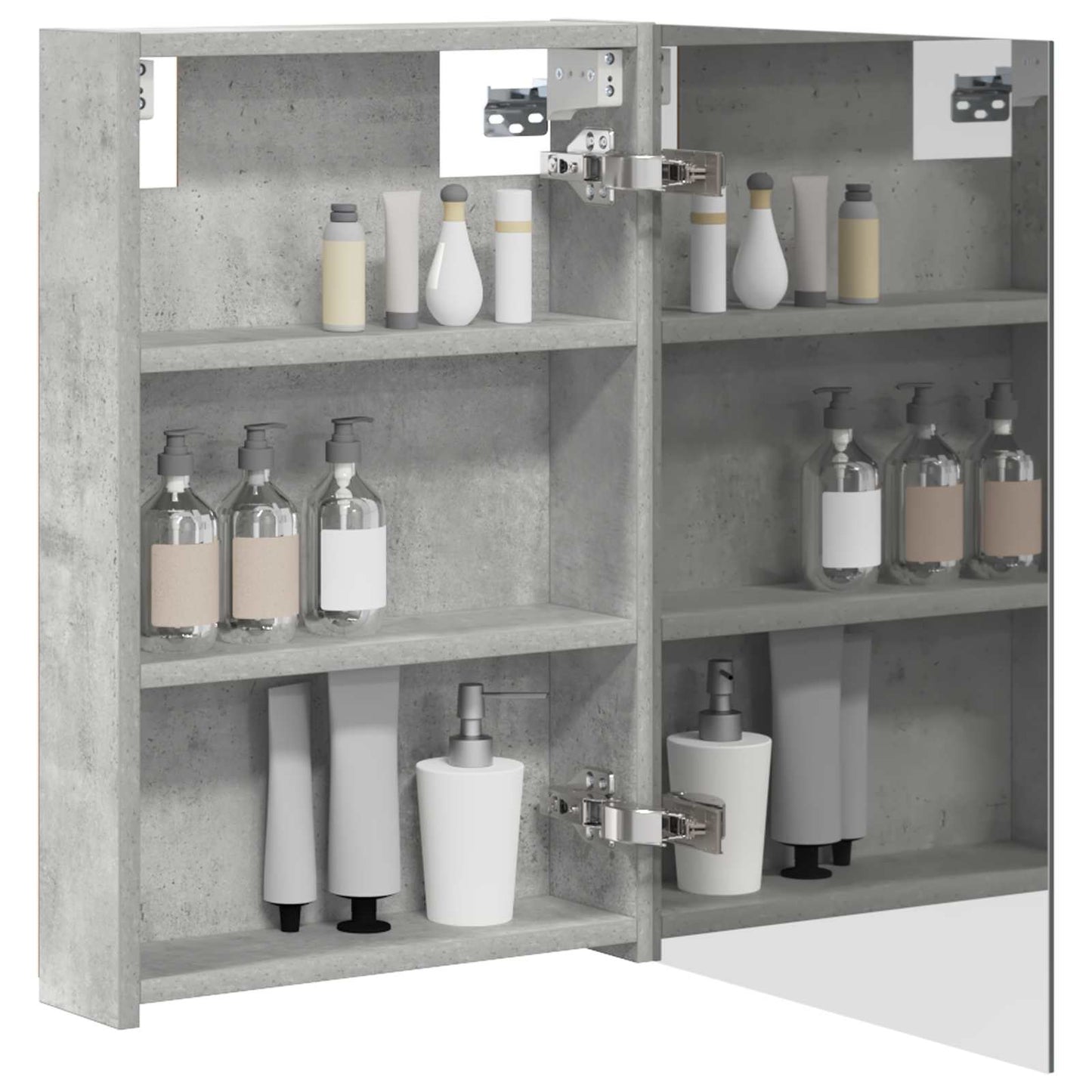 Badkamer spiegelkast met plank Beton Grijs 40 x 10,5 x 60,5 cm is nu te koop bij PeponiXL, paradijselijk wonen!