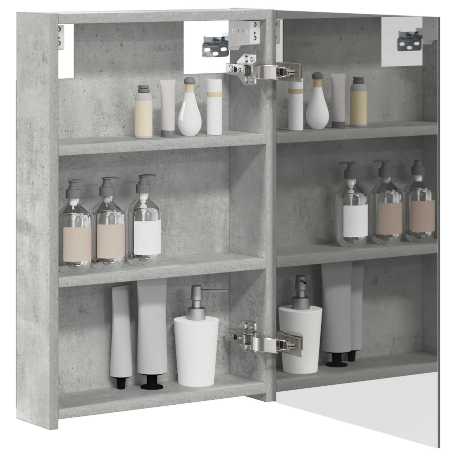 Badkamer spiegelkast met plank Beton Grijs 40 x 10,5 x 60,5 cm is nu te koop bij PeponiXL, paradijselijk wonen!