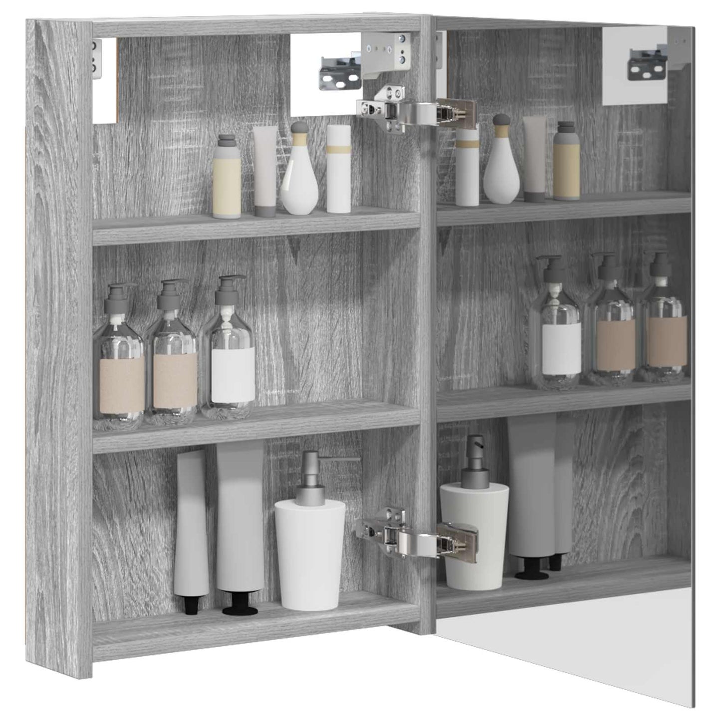 Badkamer spiegelkast met plank Grijs Sonoma 40 x 10,5 x 60,5 cm is nu te koop bij PeponiXL, paradijselijk wonen!