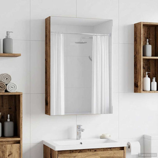 Badkamer spiegelkast Oudhout 40 x 10,5 x 60,5 cm Bewerkt hout is nu te koop bij PeponiXL, paradijselijk wonen!