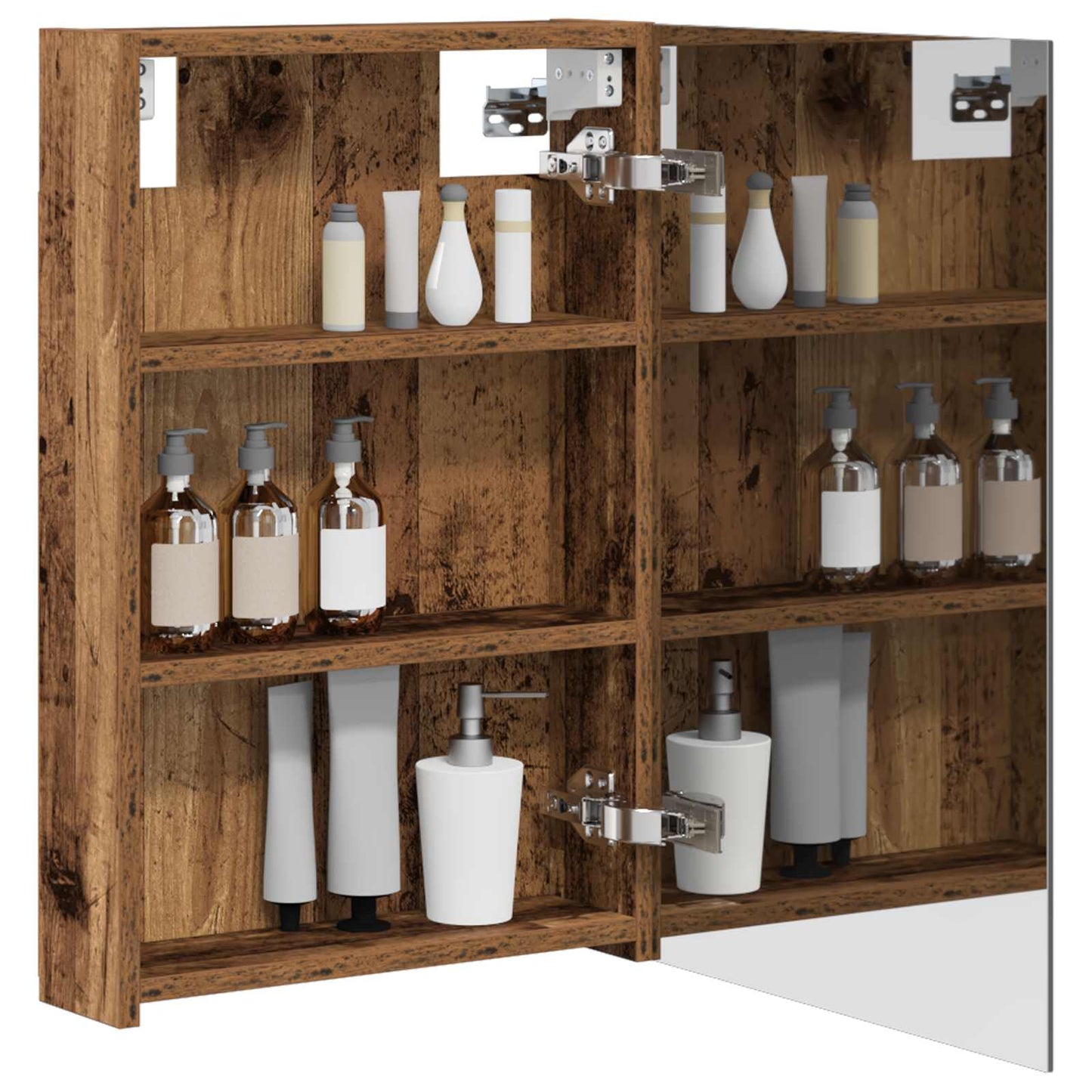 Badkamer spiegelkast Oudhout 40 x 10,5 x 60,5 cm Bewerkt hout is nu te koop bij PeponiXL, paradijselijk wonen!