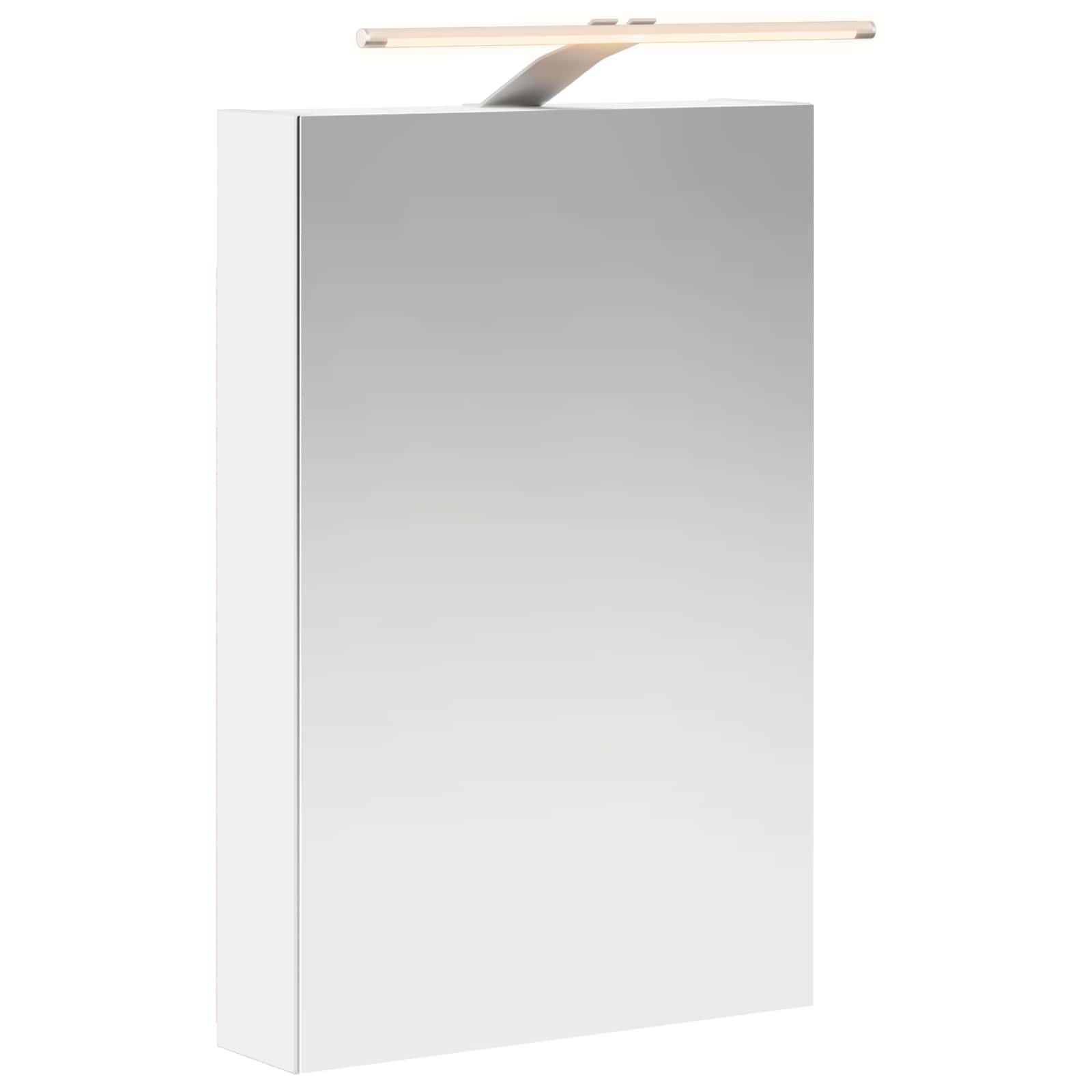 Badkamer spiegelkast Wit 40 x 10,5 x 60,5 cm Bewerkt hout is nu te koop bij PeponiXL, paradijselijk wonen!