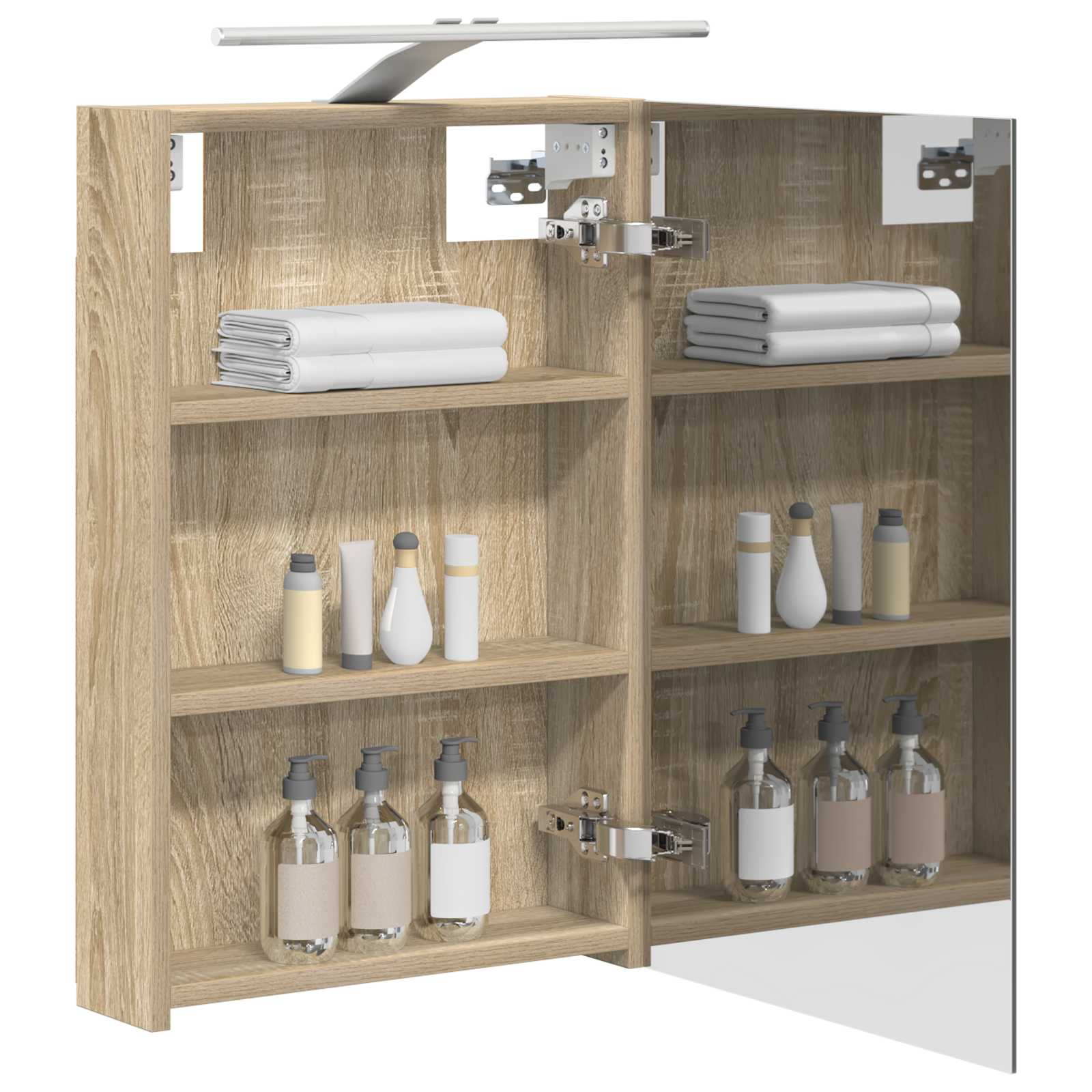 Badkamer spiegelkast met plank Sonoma Eiken 40 x 10,5 x 60,5 cm is nu te koop bij PeponiXL, paradijselijk wonen!