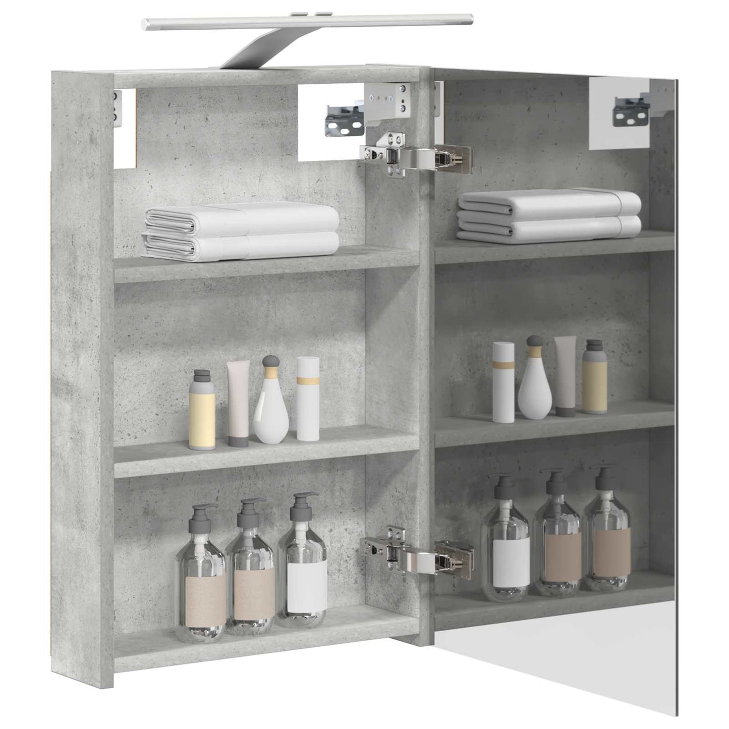 Badkamer spiegelkast met plank Beton Grijs 40 x 10,5 x 60,5 cm is nu te koop bij PeponiXL, paradijselijk wonen!