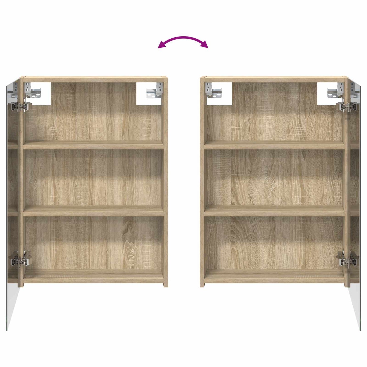 Badkamer spiegelkast met plank Sonoma Eiken 50 x 14,5 x 70 cm is nu te koop bij PeponiXL, paradijselijk wonen!