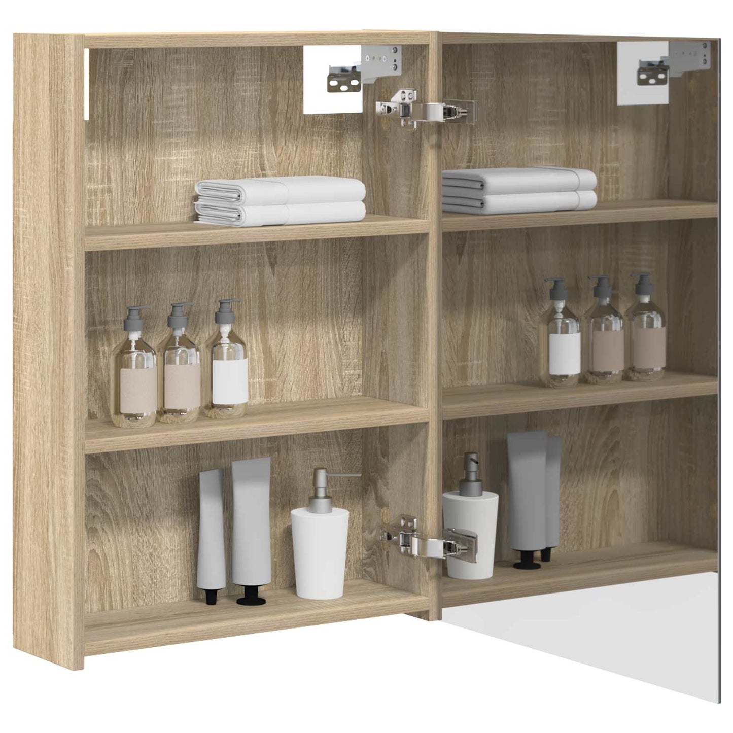 Badkamer spiegelkast met plank Sonoma Eiken 50 x 14,5 x 70 cm is nu te koop bij PeponiXL, paradijselijk wonen!