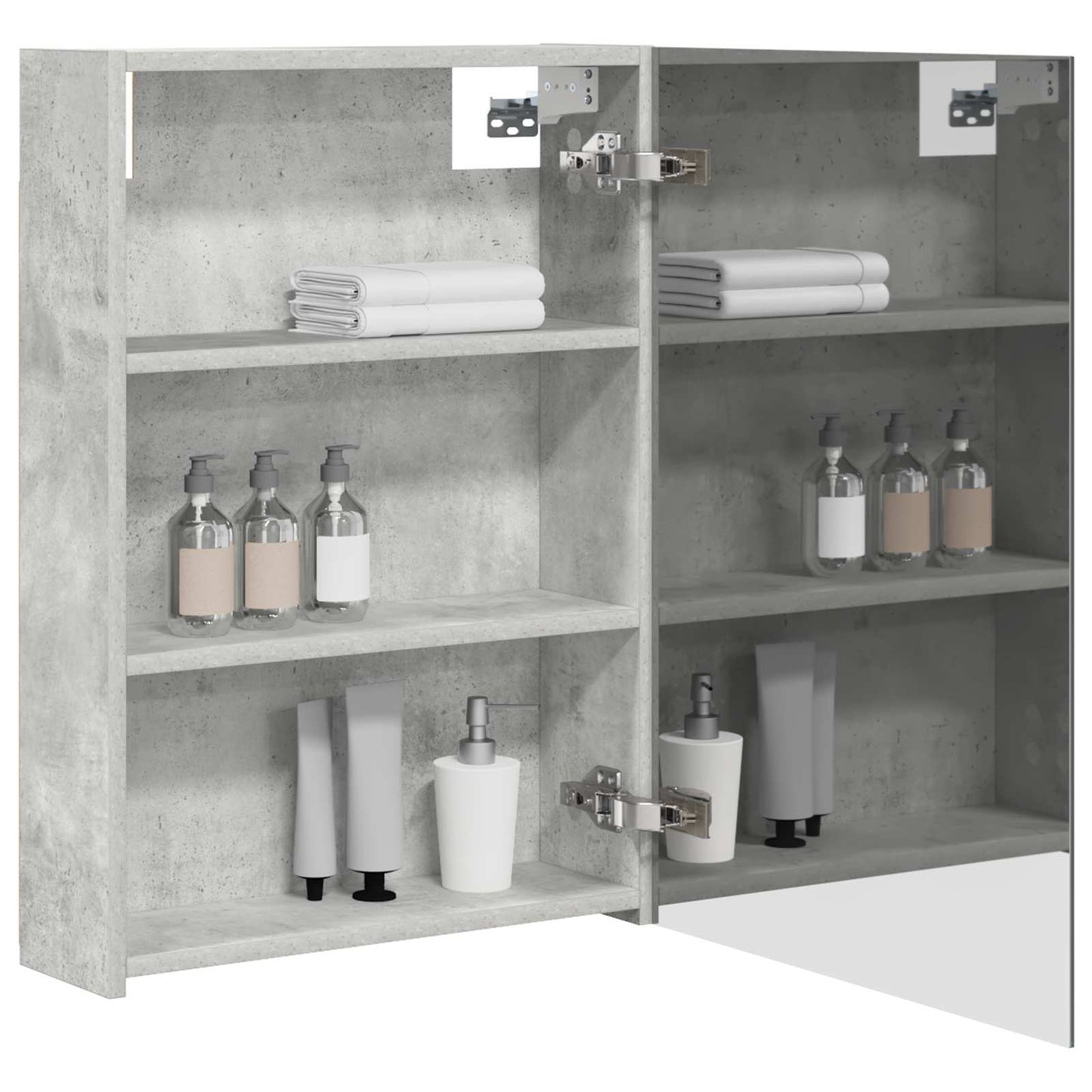 Badkamer spiegelkast Beton Grijs 50 x 14,5 x 70 cm Bewerkt hout is nu te koop bij PeponiXL, paradijselijk wonen!