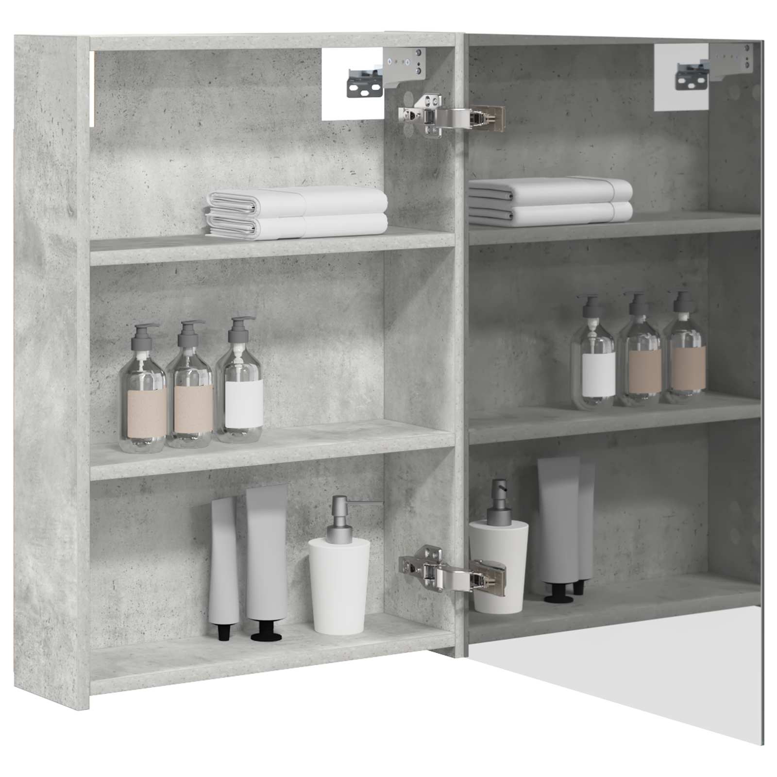 Badkamer spiegelkast Beton Grijs 50 x 14,5 x 70 cm Bewerkt hout is nu te koop bij PeponiXL, paradijselijk wonen!