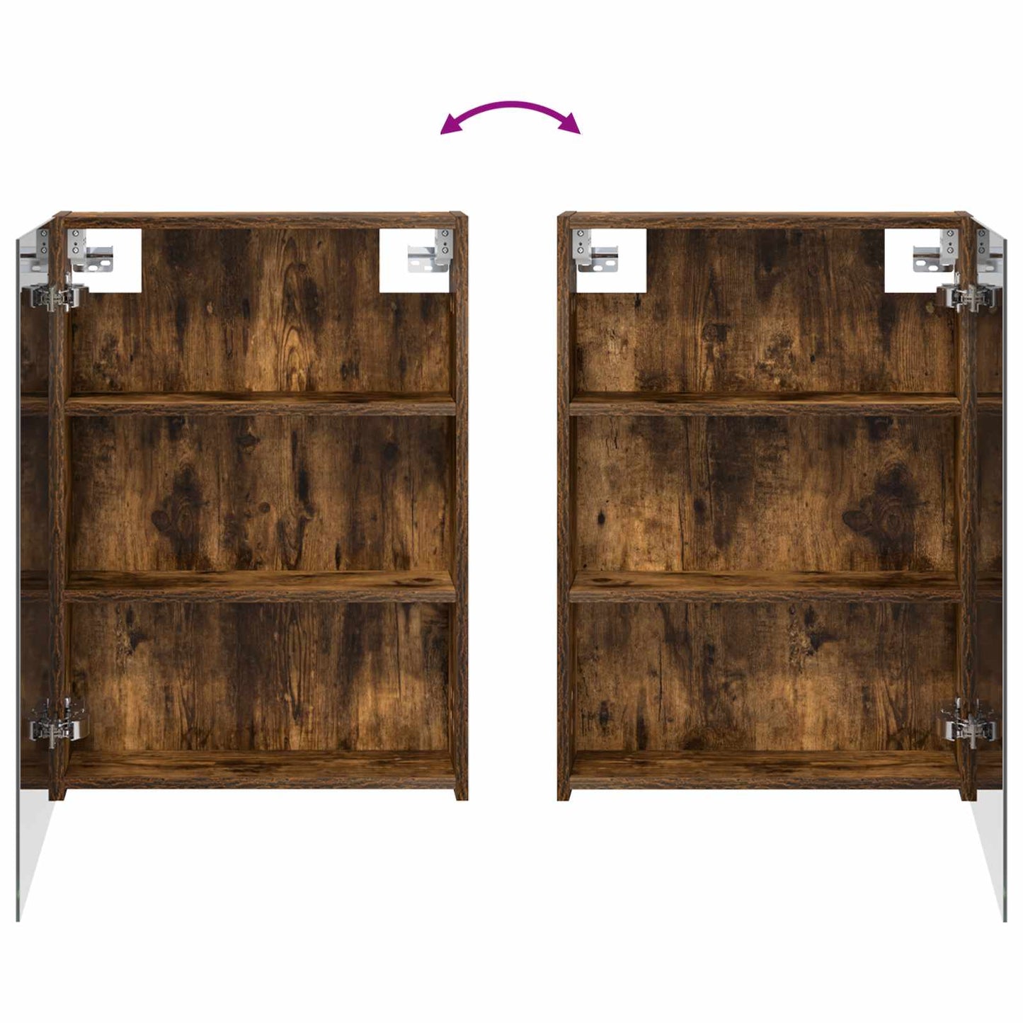 Badkamer spiegelkast met plank Gerookt eiken 50 x 14,5 x 70 cm is nu te koop bij PeponiXL, paradijselijk wonen!