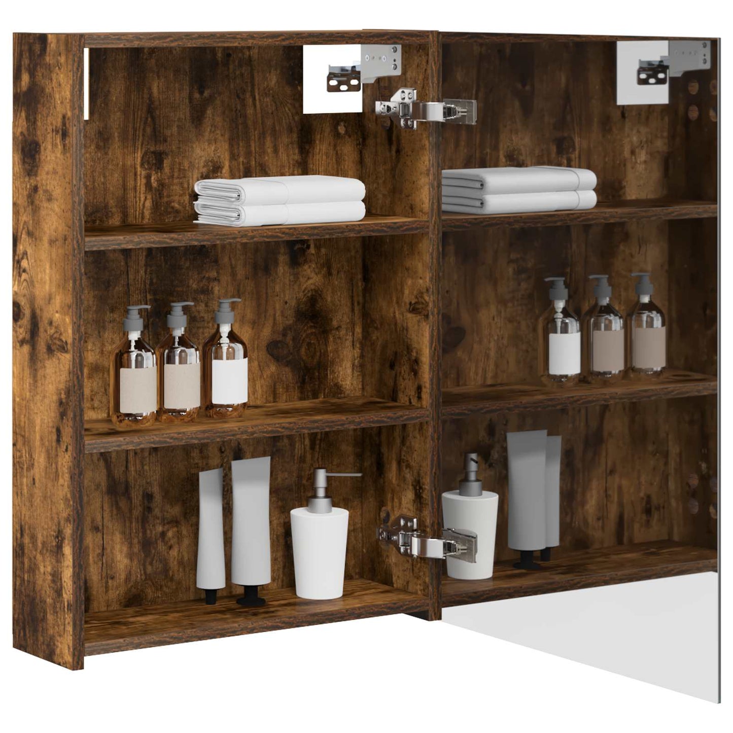 Badkamer spiegelkast met plank Gerookt eiken 50 x 14,5 x 70 cm is nu te koop bij PeponiXL, paradijselijk wonen!