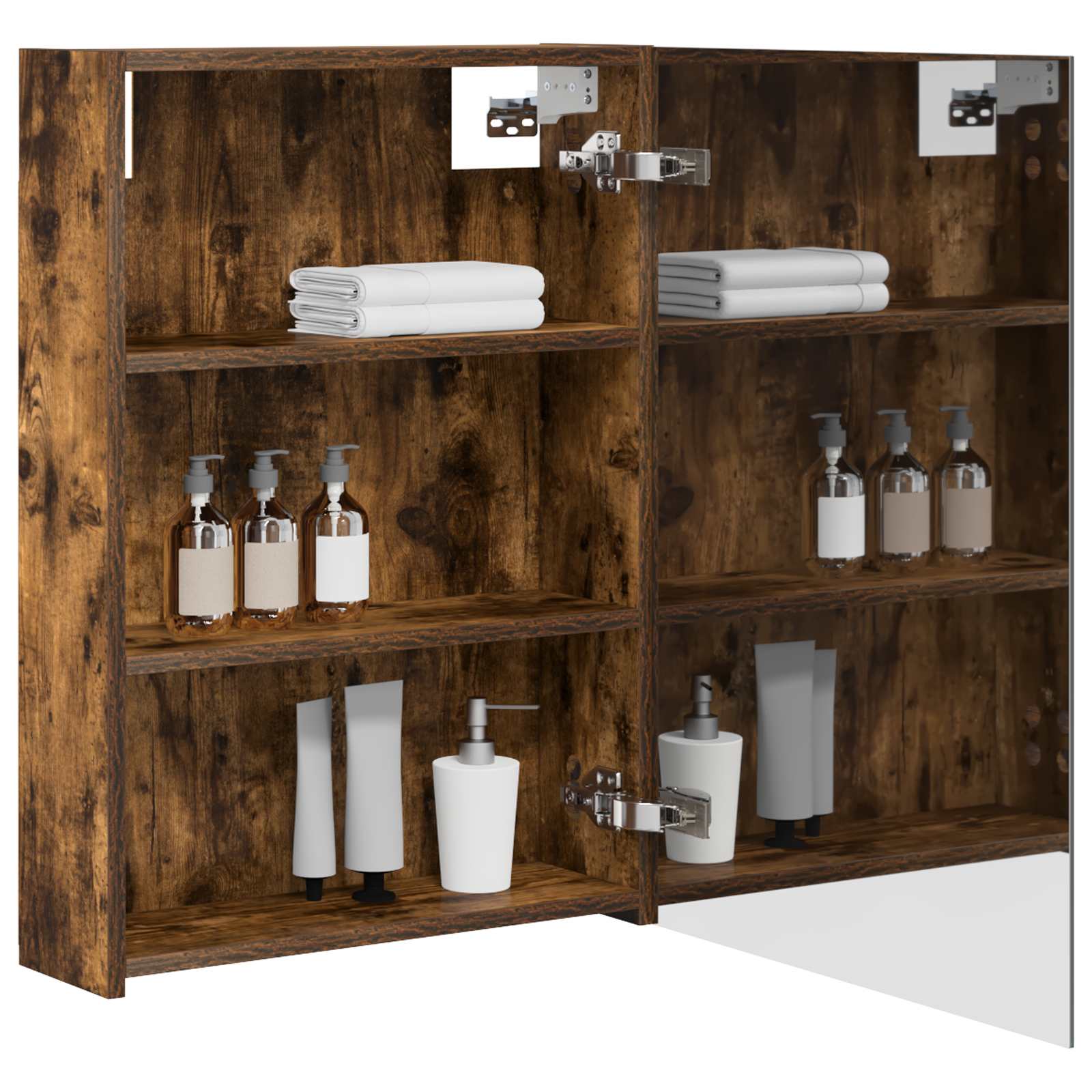 Badkamer spiegelkast met plank Gerookt eiken 50 x 14,5 x 70 cm is nu te koop bij PeponiXL, paradijselijk wonen!