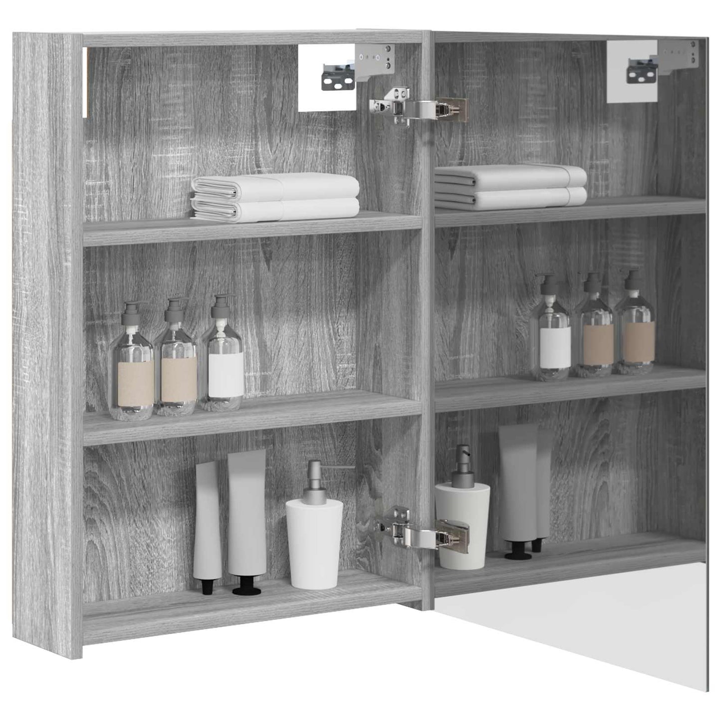 Badkamer spiegelkast met plank Grijs Sonoma 50 x 14,5 x 70 cm is nu te koop bij PeponiXL, paradijselijk wonen!