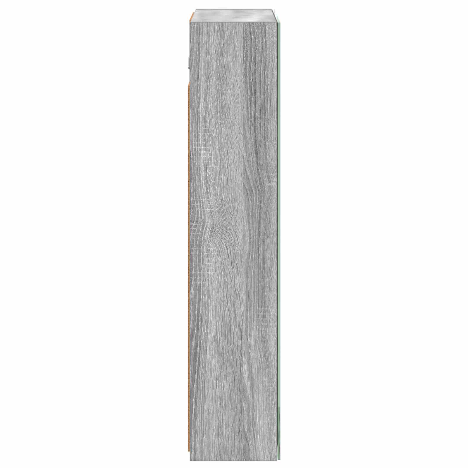 Badkamer spiegelkast met plank Grijs Sonoma 50 x 14,5 x 70 cm is nu te koop bij PeponiXL, paradijselijk wonen!