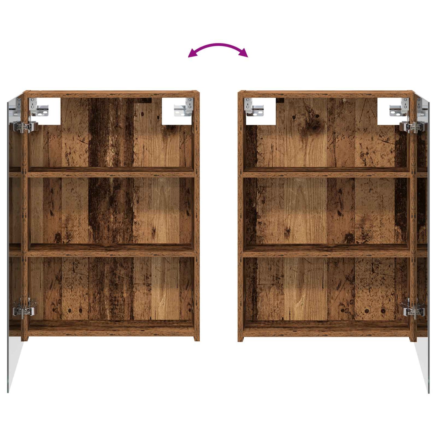 Badkamer spiegelkast Oudhout 50 x 14,5 x 70 cm Bewerkt hout is nu te koop bij PeponiXL, paradijselijk wonen!