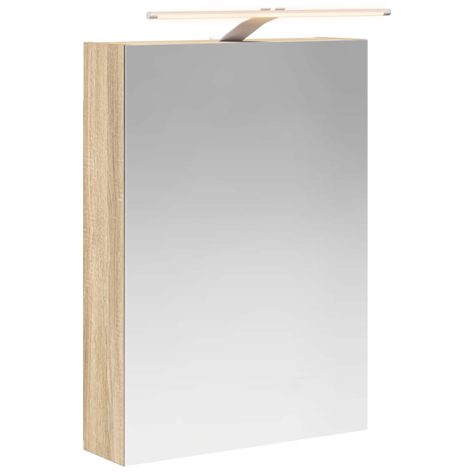 Badkamer spiegelkast met plank Sonoma Eiken 50 x 14,5 x 70 cm is nu te koop bij PeponiXL, paradijselijk wonen!