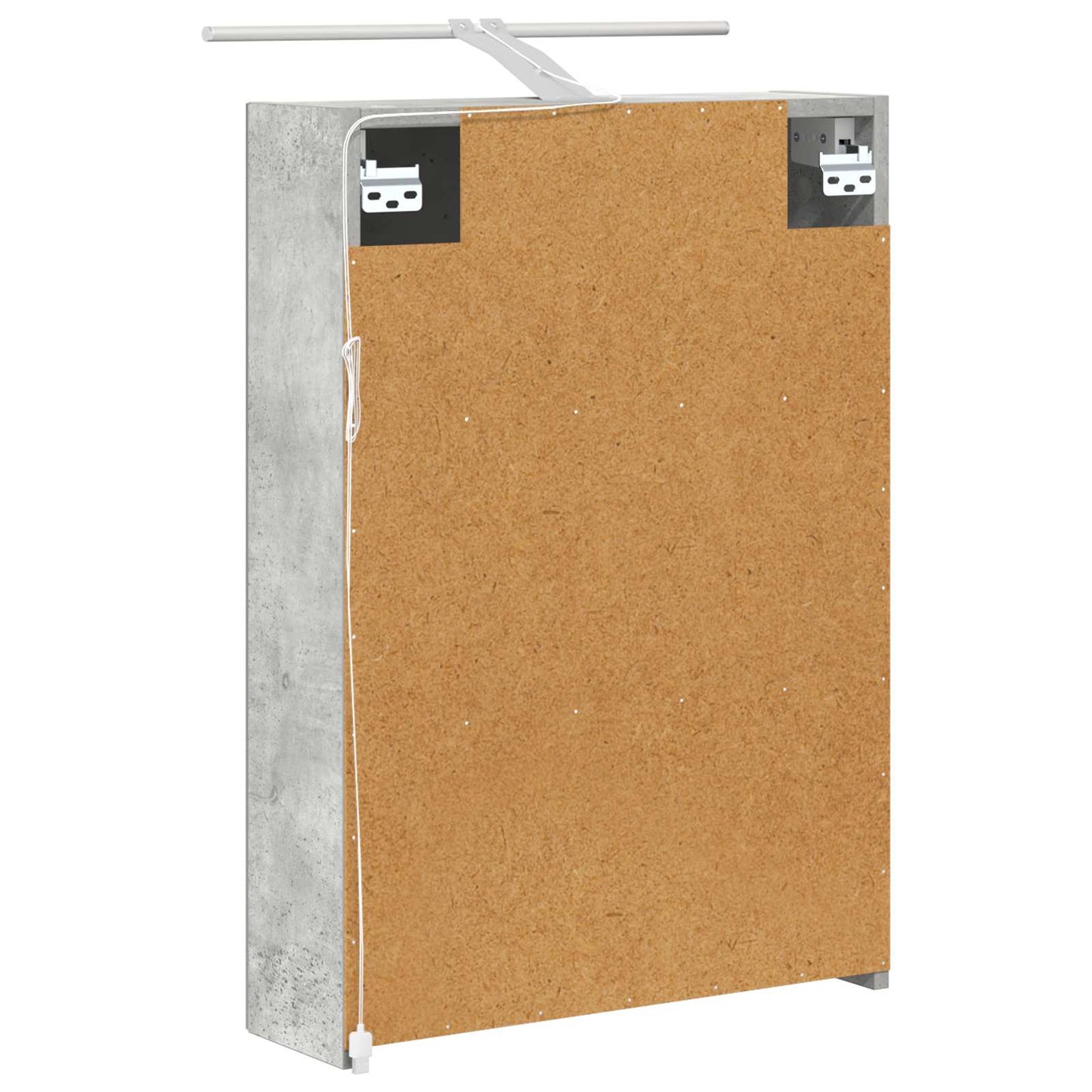Badkamer spiegelkast Beton Grijs 50 x 14,5 x 70 cm Bewerkt hout is nu te koop bij PeponiXL, paradijselijk wonen!