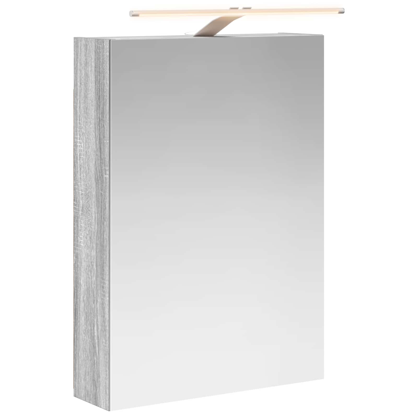 Badkamer spiegelkast met plank Grijs Sonoma 50 x 14,5 x 70 cm is nu te koop bij PeponiXL, paradijselijk wonen!