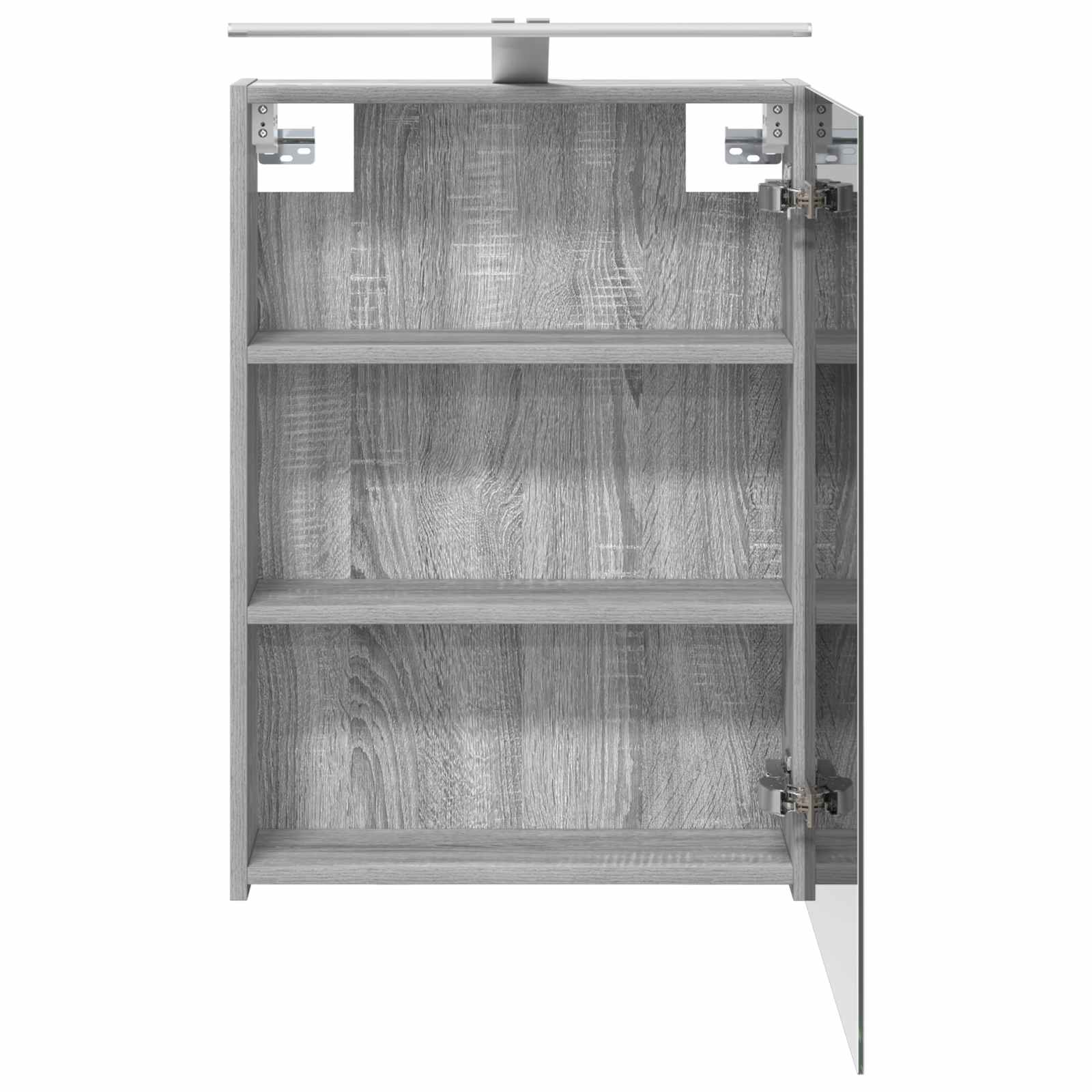 Badkamer spiegelkast met plank Grijs Sonoma 50 x 14,5 x 70 cm is nu te koop bij PeponiXL, paradijselijk wonen!