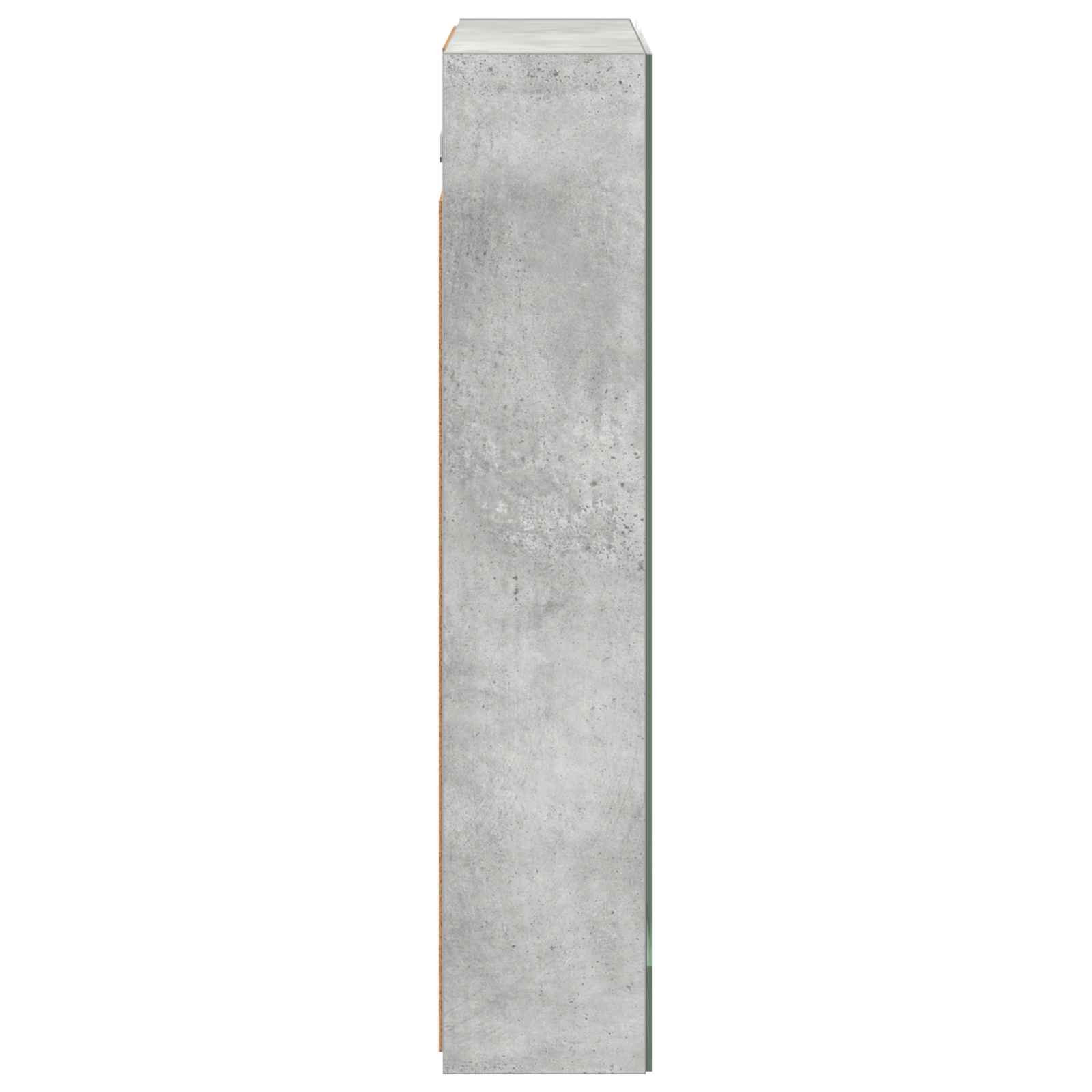 Badkamer spiegelkast Beton Grijs 60 x 14,5 x 70 cm Bewerkt hout is nu te koop bij PeponiXL, paradijselijk wonen!