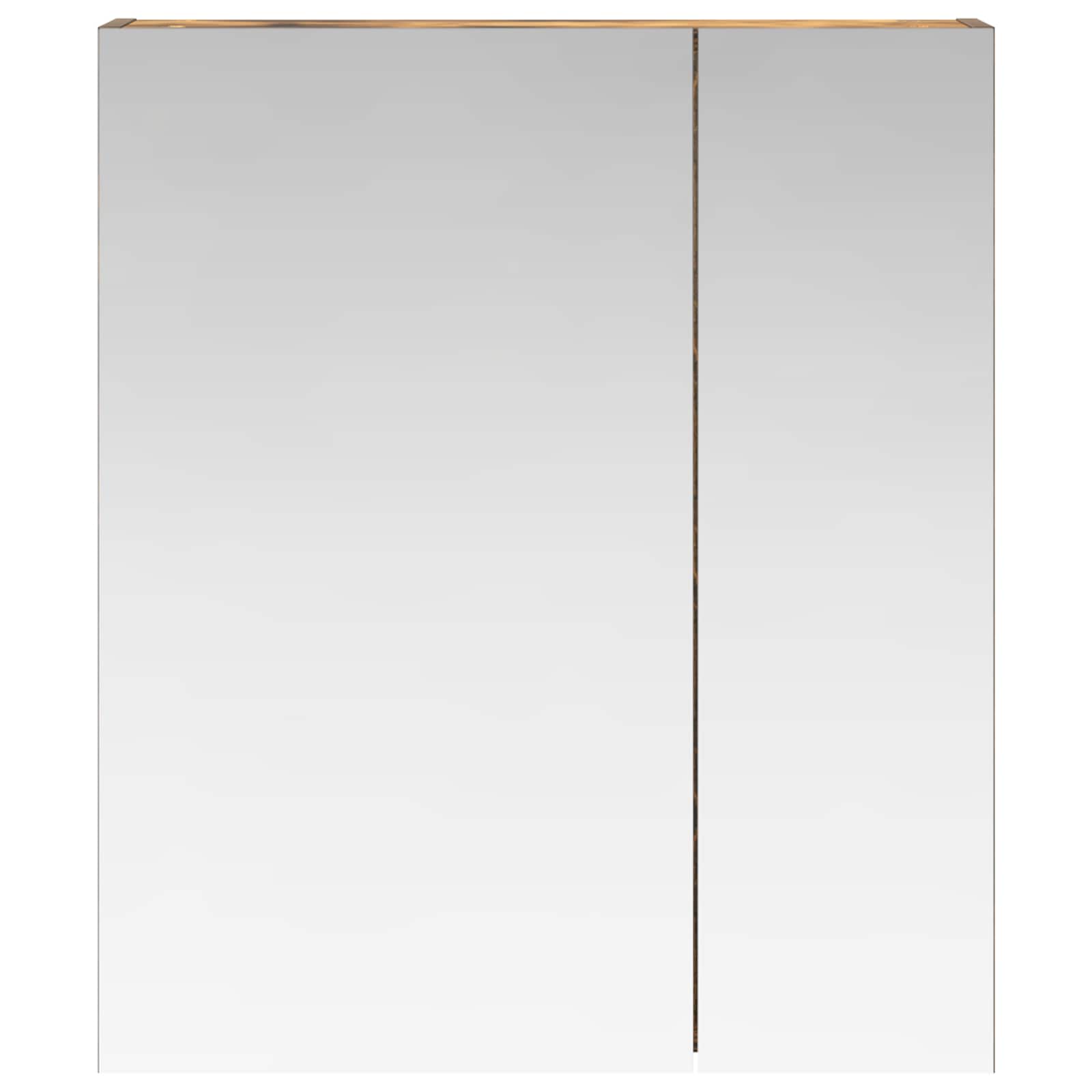 Badkamer spiegelkast met plank Gerookt eiken 60 x 14,5 x 70 cm is nu te koop bij PeponiXL, paradijselijk wonen!