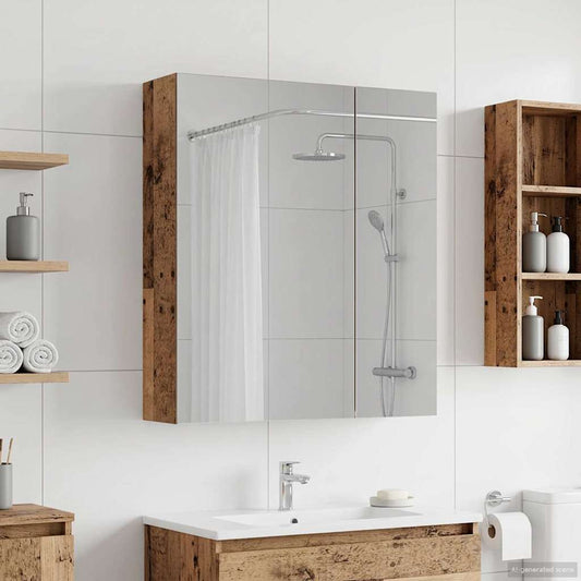 Badkamer spiegelkast Oudhout 60 x 14,5 x 70 cm Bewerkt hout is nu te koop bij PeponiXL, paradijselijk wonen!