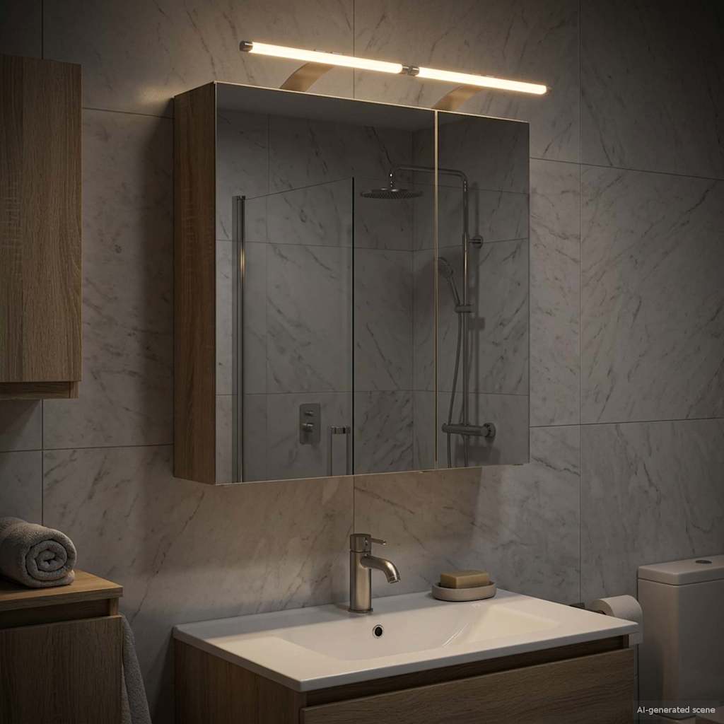 Badkamer spiegelkast met plank Sonoma Eiken 60 x 14,5 x 70 cm is nu te koop bij PeponiXL, paradijselijk wonen!