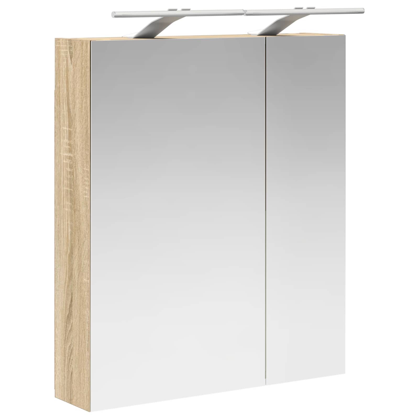 Badkamer spiegelkast met plank Sonoma Eiken 60 x 14,5 x 70 cm is nu te koop bij PeponiXL, paradijselijk wonen!