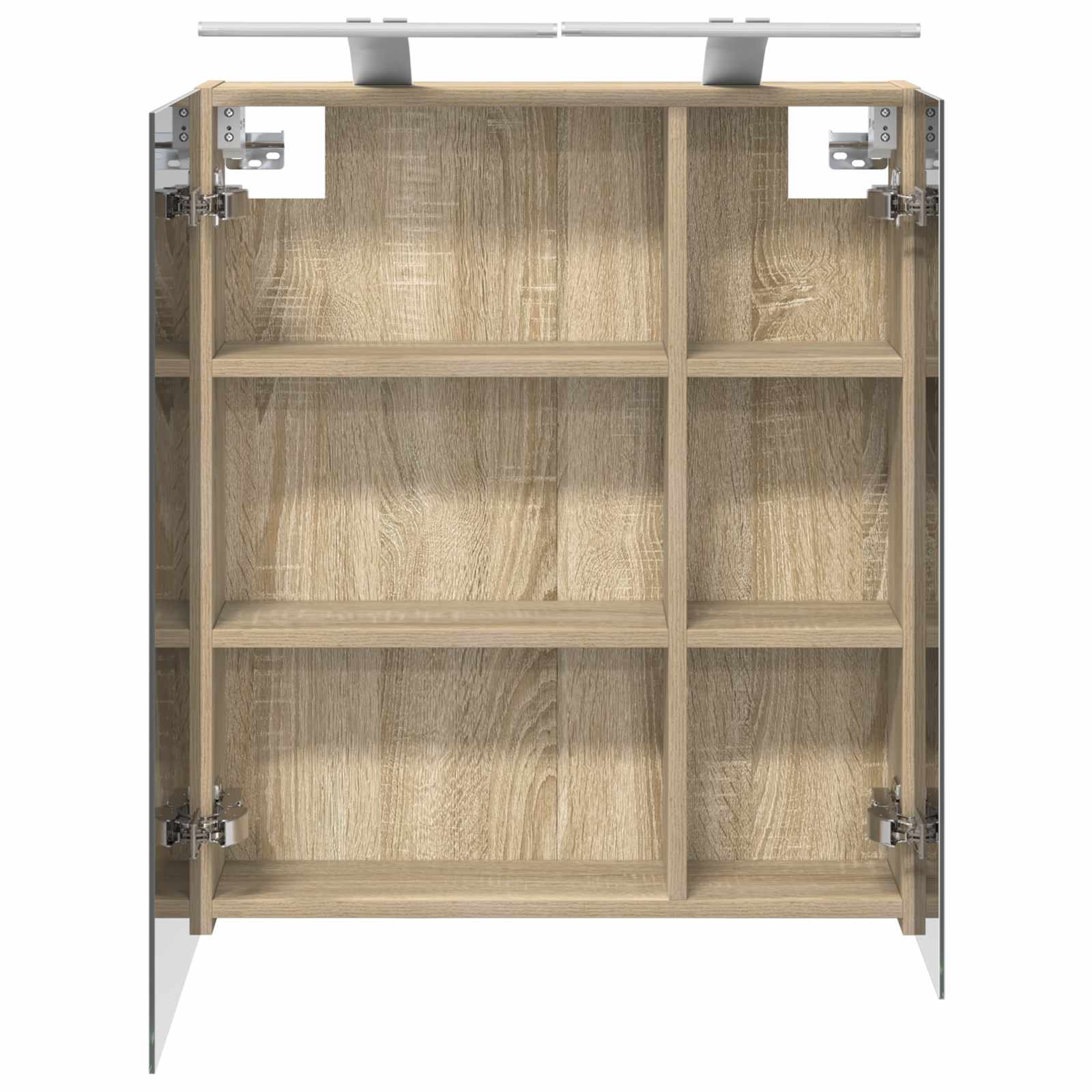 Badkamer spiegelkast met plank Sonoma Eiken 60 x 14,5 x 70 cm is nu te koop bij PeponiXL, paradijselijk wonen!