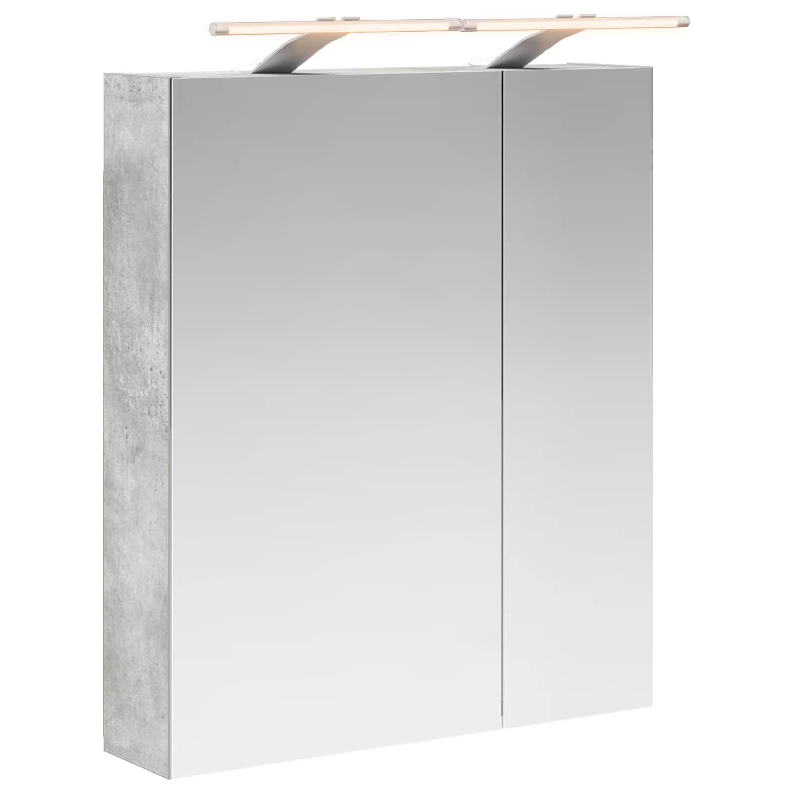 Badkamer spiegelkast Beton Grijs 60 x 14,5 x 70 cm Bewerkt hout is nu te koop bij PeponiXL, paradijselijk wonen!