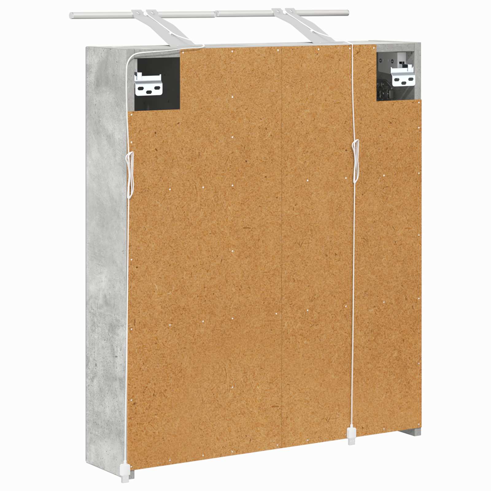 Badkamer spiegelkast Beton Grijs 60 x 14,5 x 70 cm Bewerkt hout is nu te koop bij PeponiXL, paradijselijk wonen!