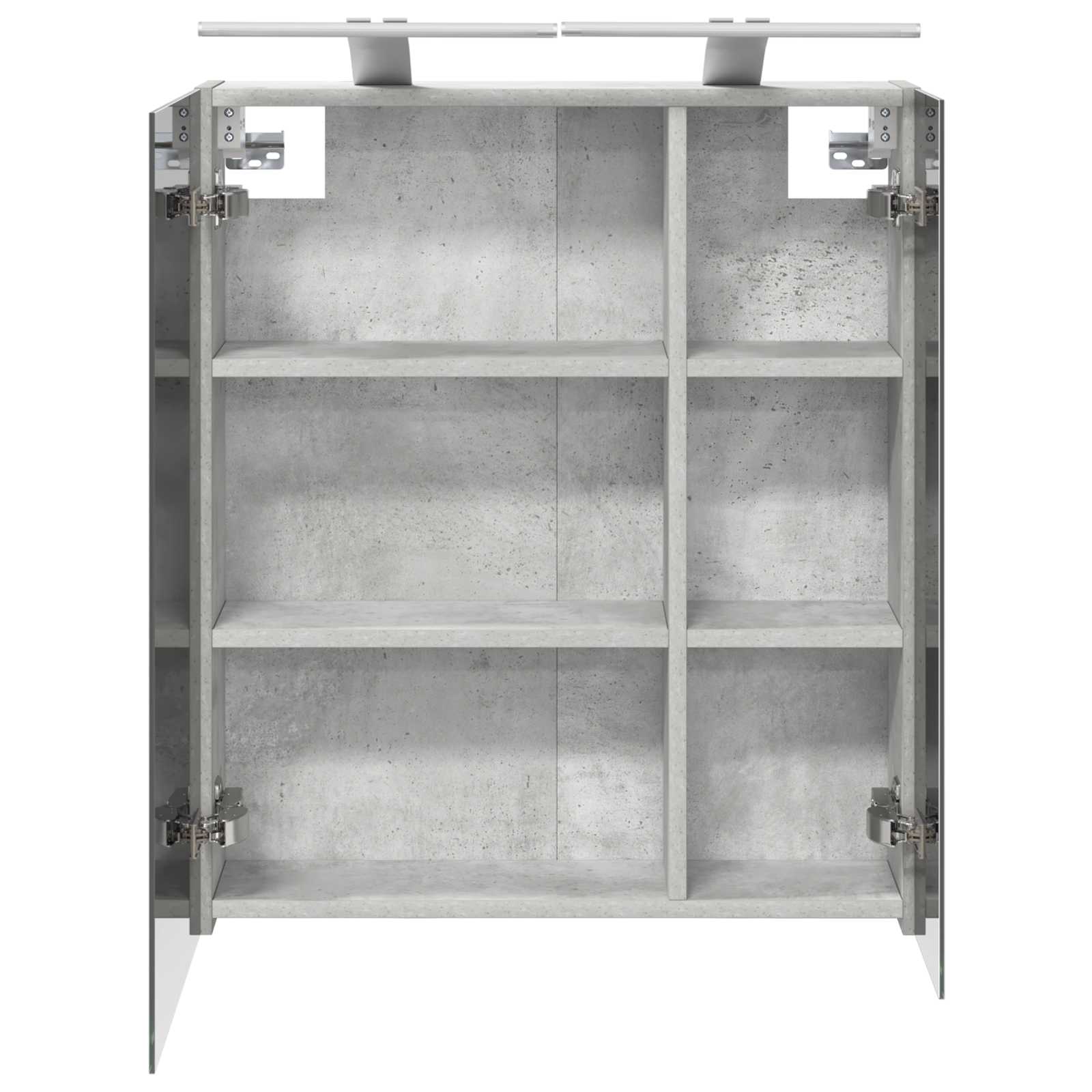 Badkamer spiegelkast Beton Grijs 60 x 14,5 x 70 cm Bewerkt hout is nu te koop bij PeponiXL, paradijselijk wonen!