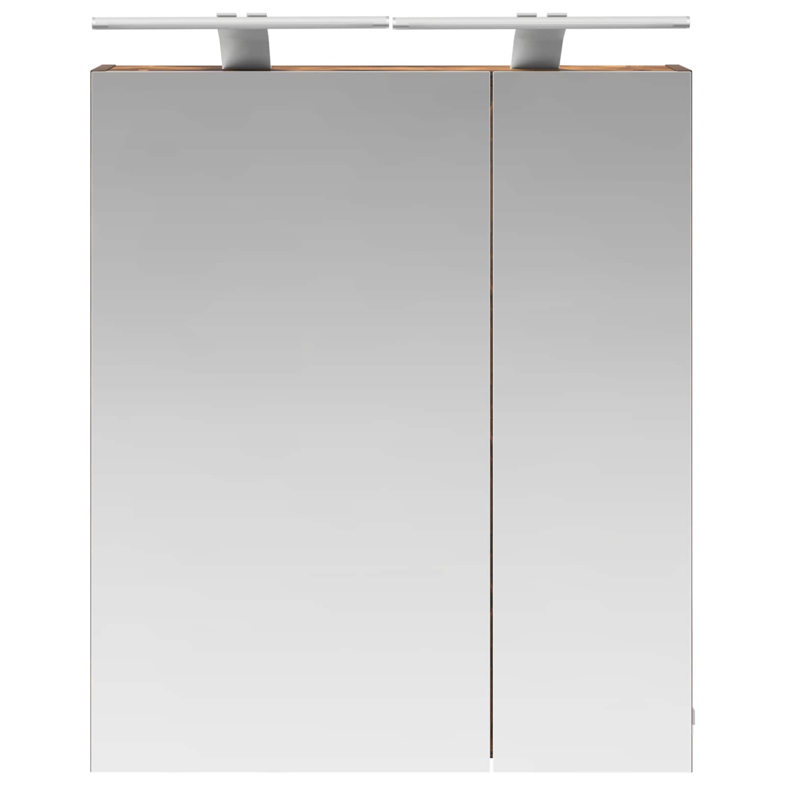 Badkamer spiegelkast met plank Gerookt eiken 60 x 14,5 x 70 cm is nu te koop bij PeponiXL, paradijselijk wonen!