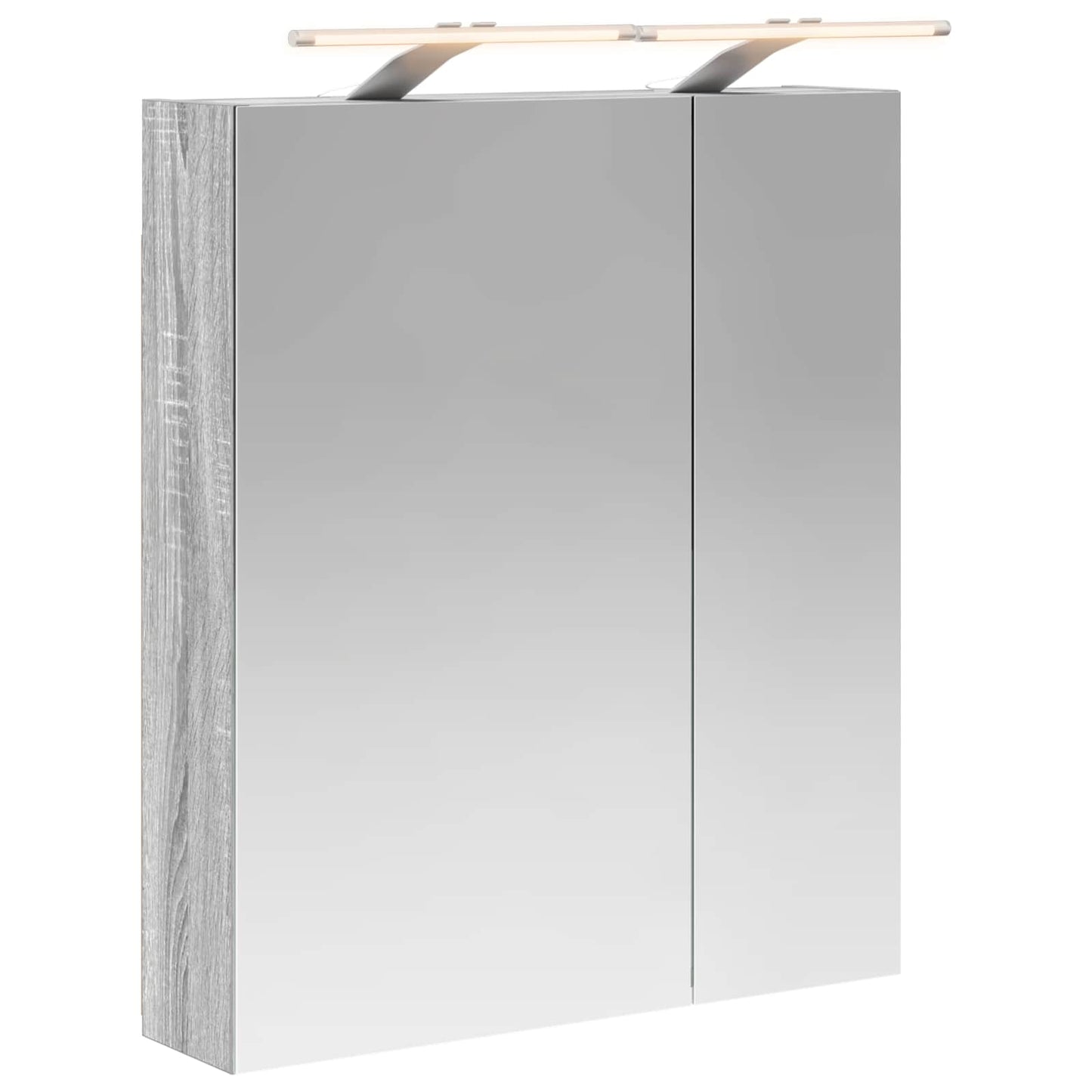 Badkamer spiegelkast met plank Grijs Sonoma 60 x 14,5 x 70 cm is nu te koop bij PeponiXL, paradijselijk wonen!