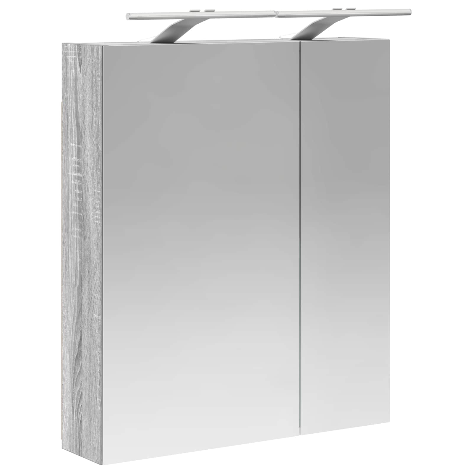Badkamer spiegelkast met plank Grijs Sonoma 60 x 14,5 x 70 cm is nu te koop bij PeponiXL, paradijselijk wonen!