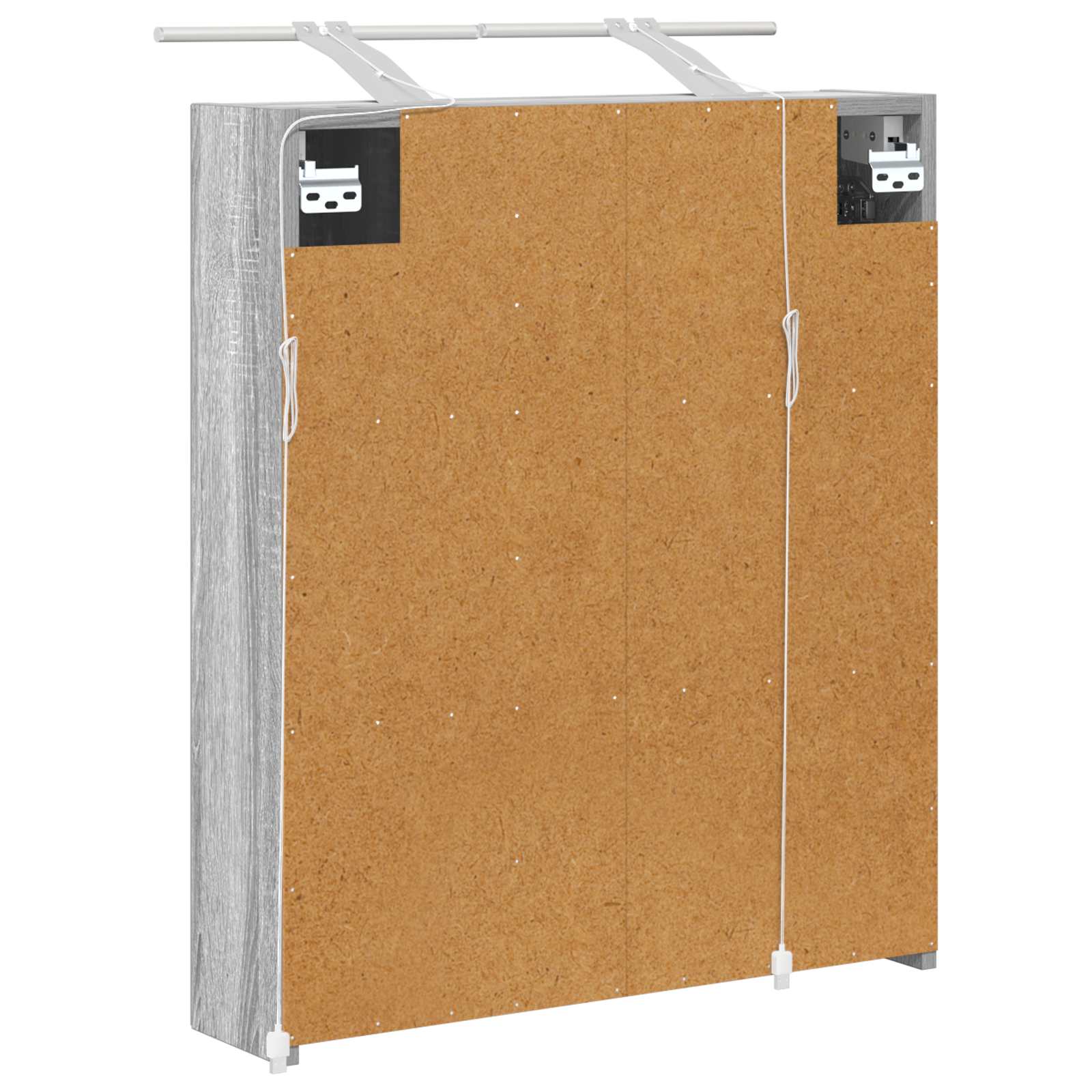 Badkamer spiegelkast met plank Grijs Sonoma 60 x 14,5 x 70 cm is nu te koop bij PeponiXL, paradijselijk wonen!
